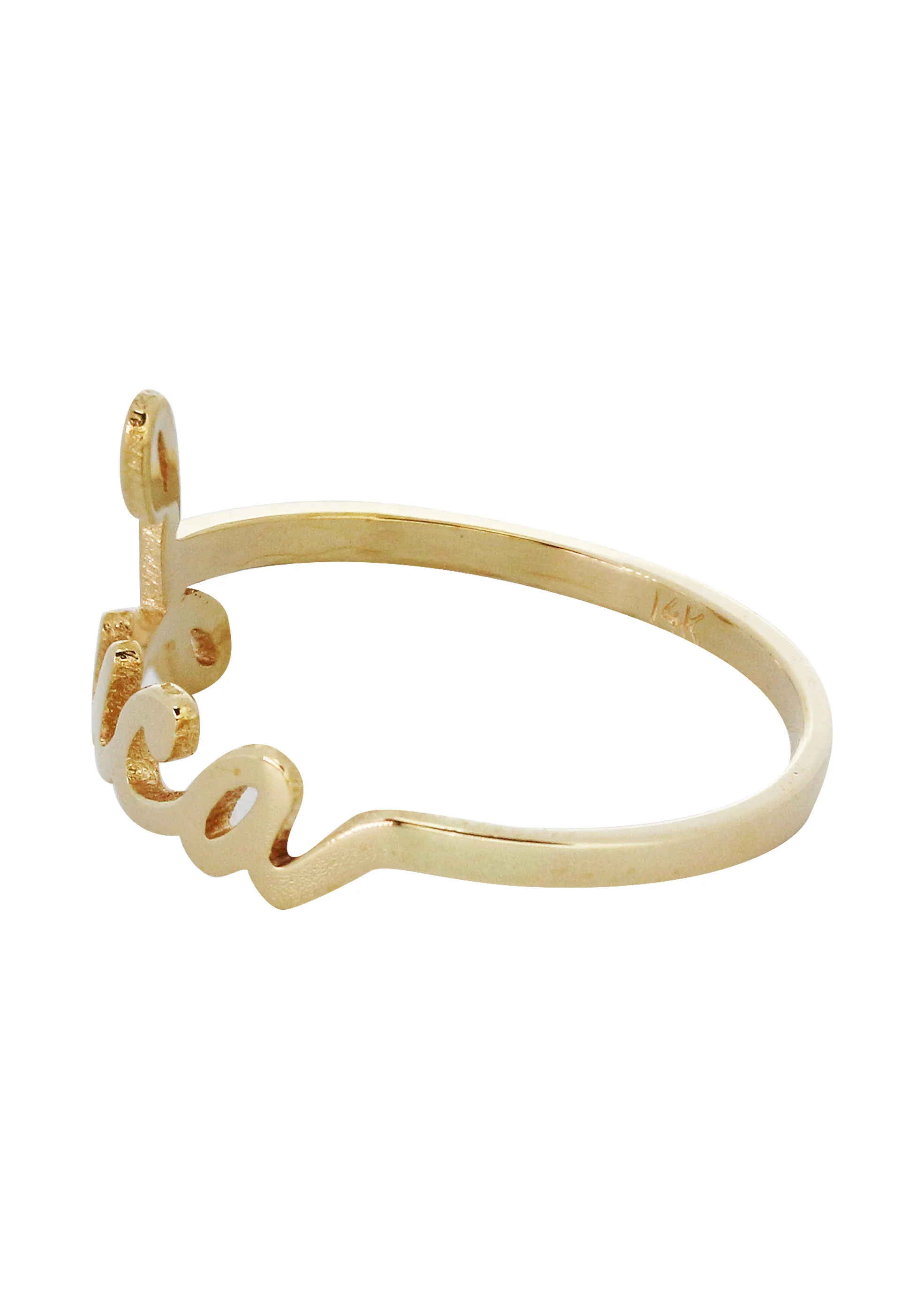 14K Gold Cursive Name Ring | Appx. 1 Gram - Image 2