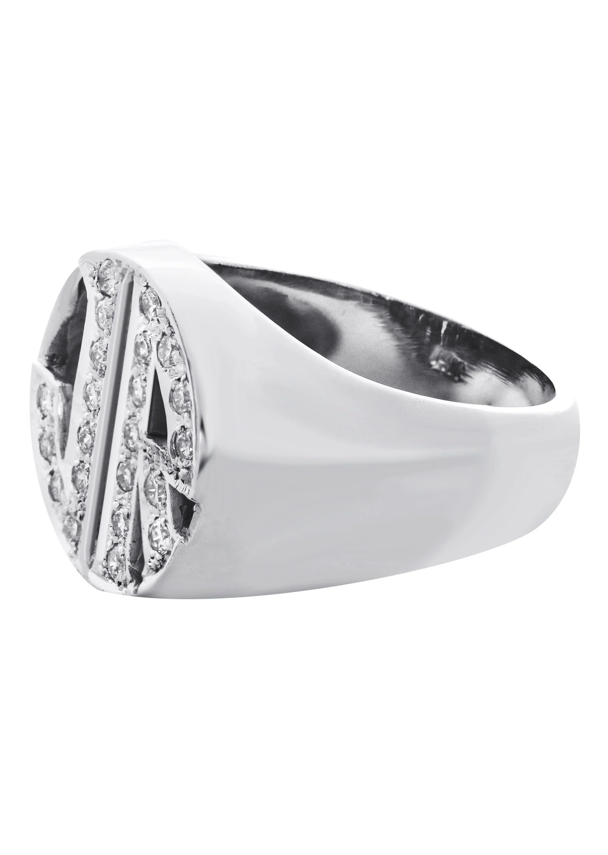 14K White Gold Initials Name Ring | Appx. 9.2 Grams - Image 2