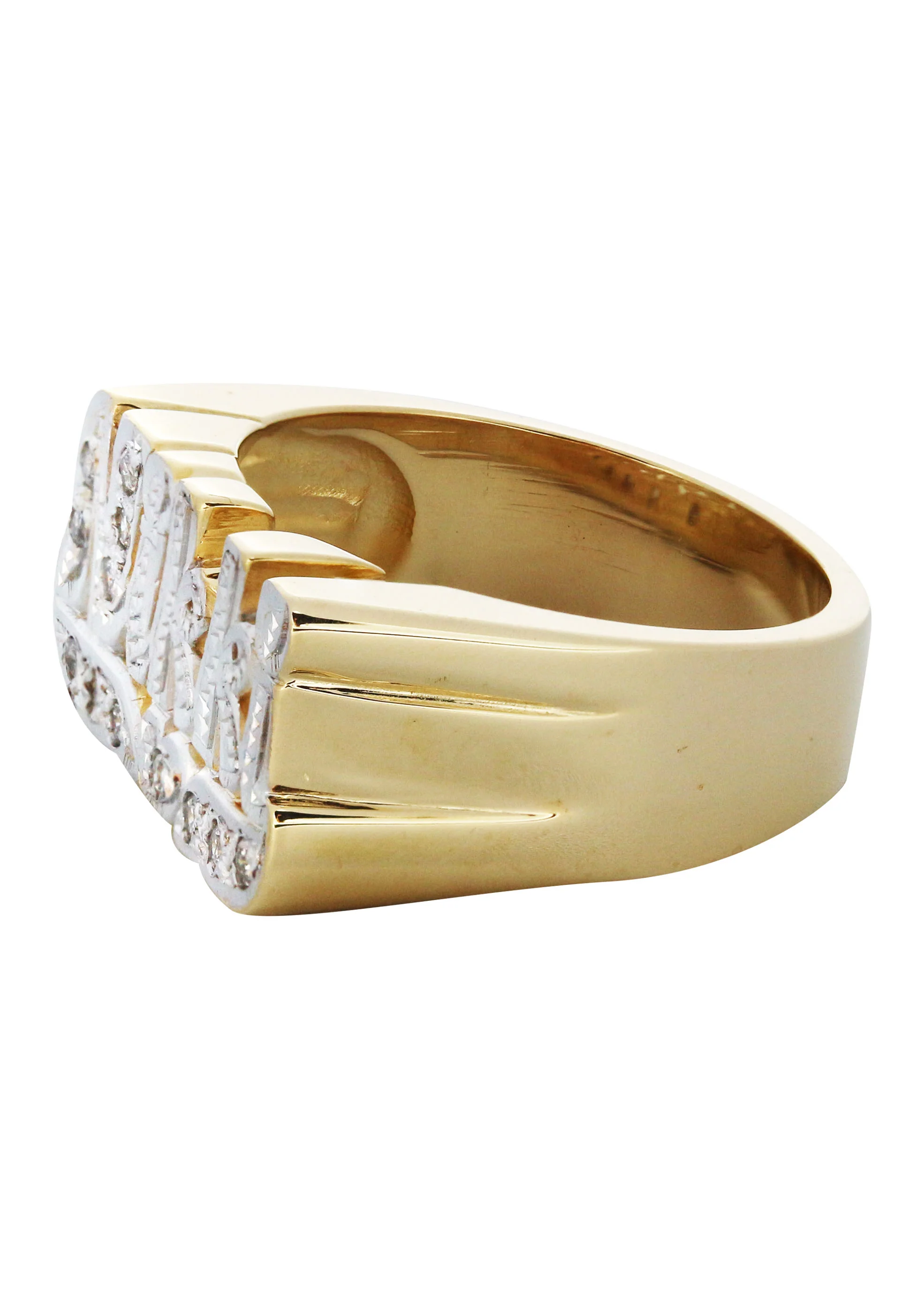 14K Diamond Two Tone Gold Name Ring | Appx. 8 Grams - Image 2
