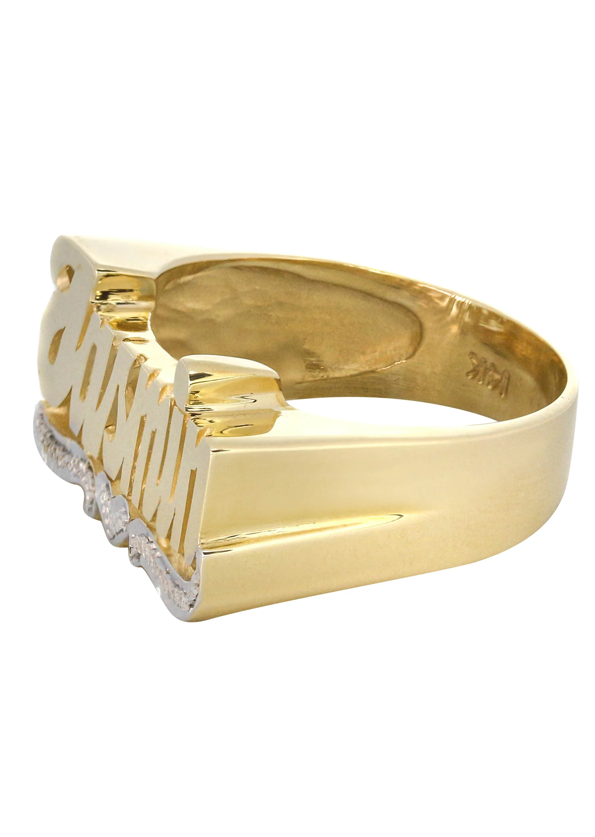 14K Diamond Cut Gold Name Ring | Appx. 5 Grams - Image 2