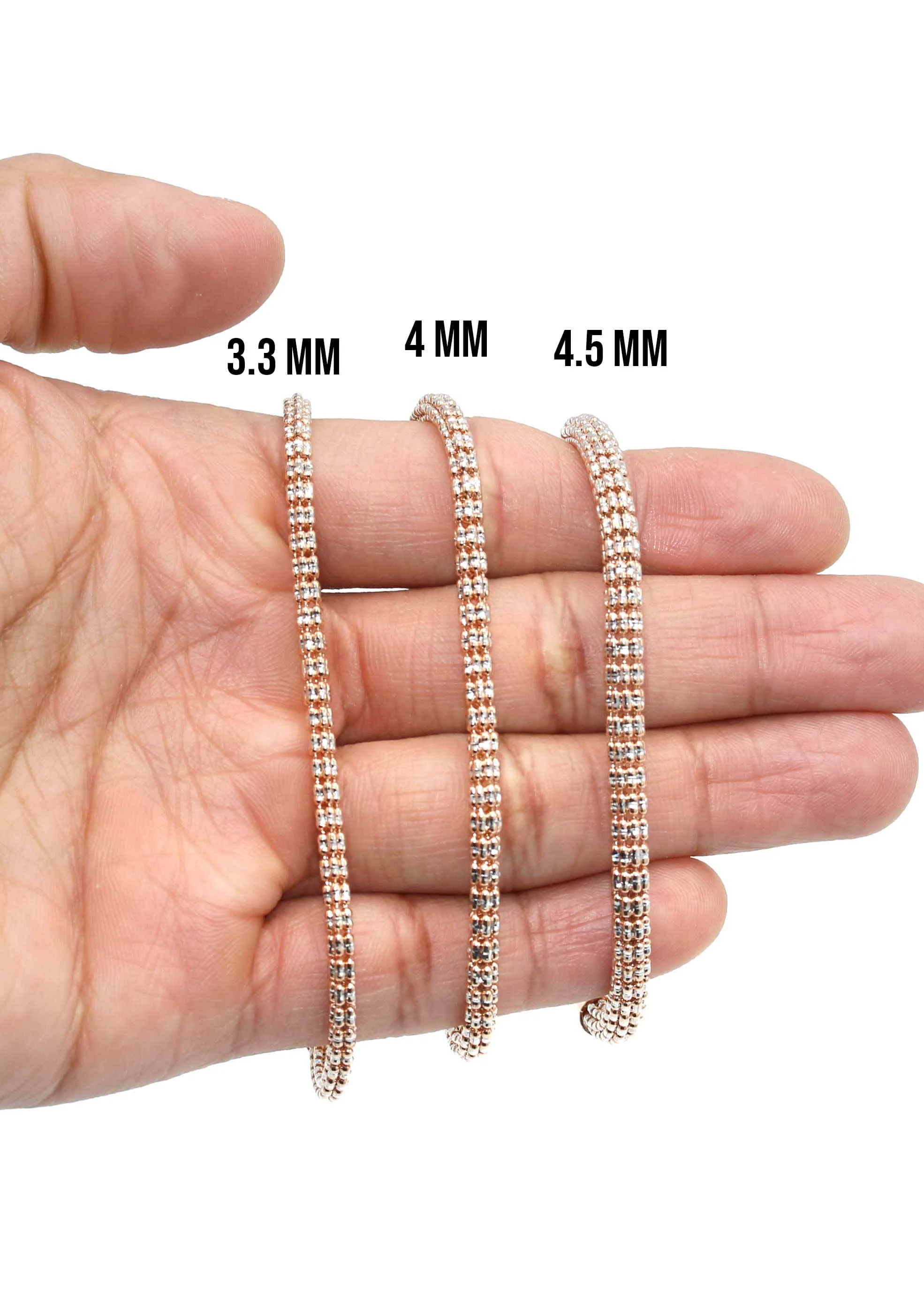 14K Rose Gold Ice Bracelet - Image 4