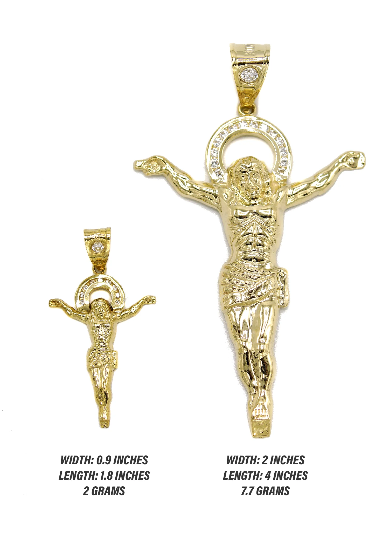 10K Gold Crucifix Pendant | Customizable Pendant - Image 2