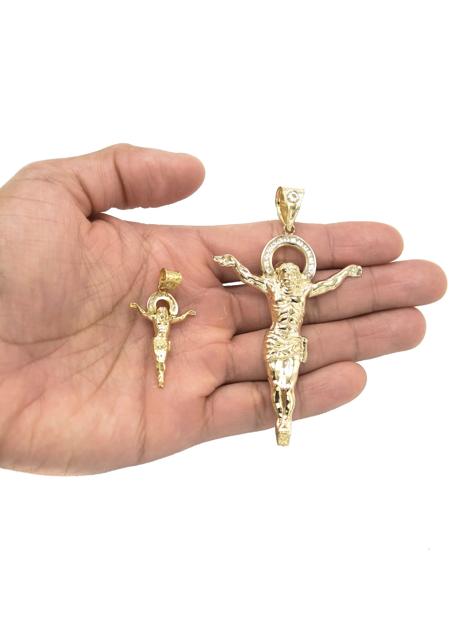 10K Gold Crucifix Pendant | Customizable Pendant - Image 3