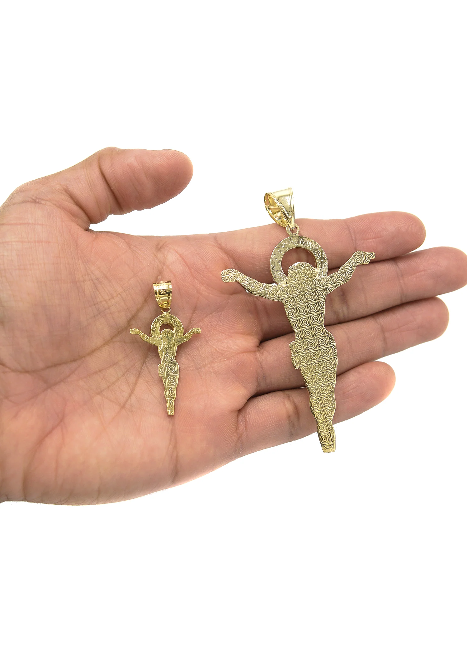 10K Gold Crucifix Pendant | Customizable Pendant - Image 4