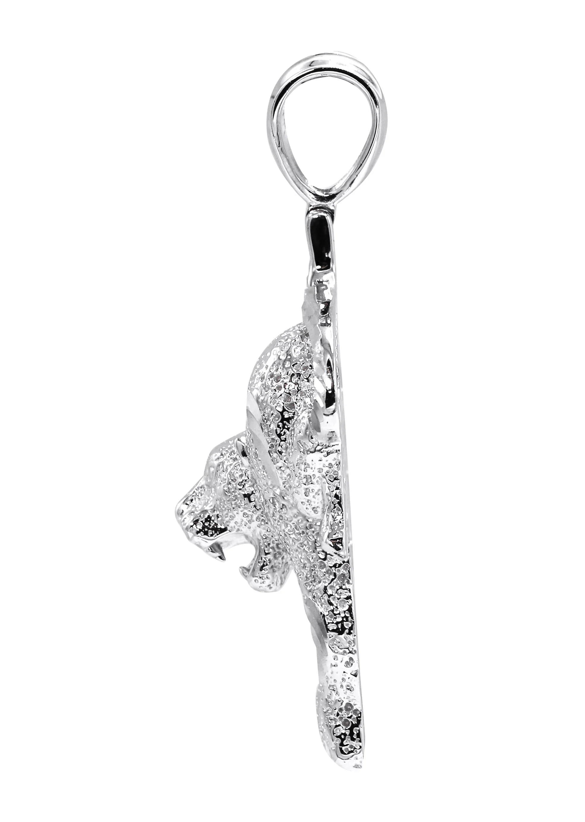 Silver Pendant - Silver Cheetah Pendant | Appx 12.5 Grams - Image 2