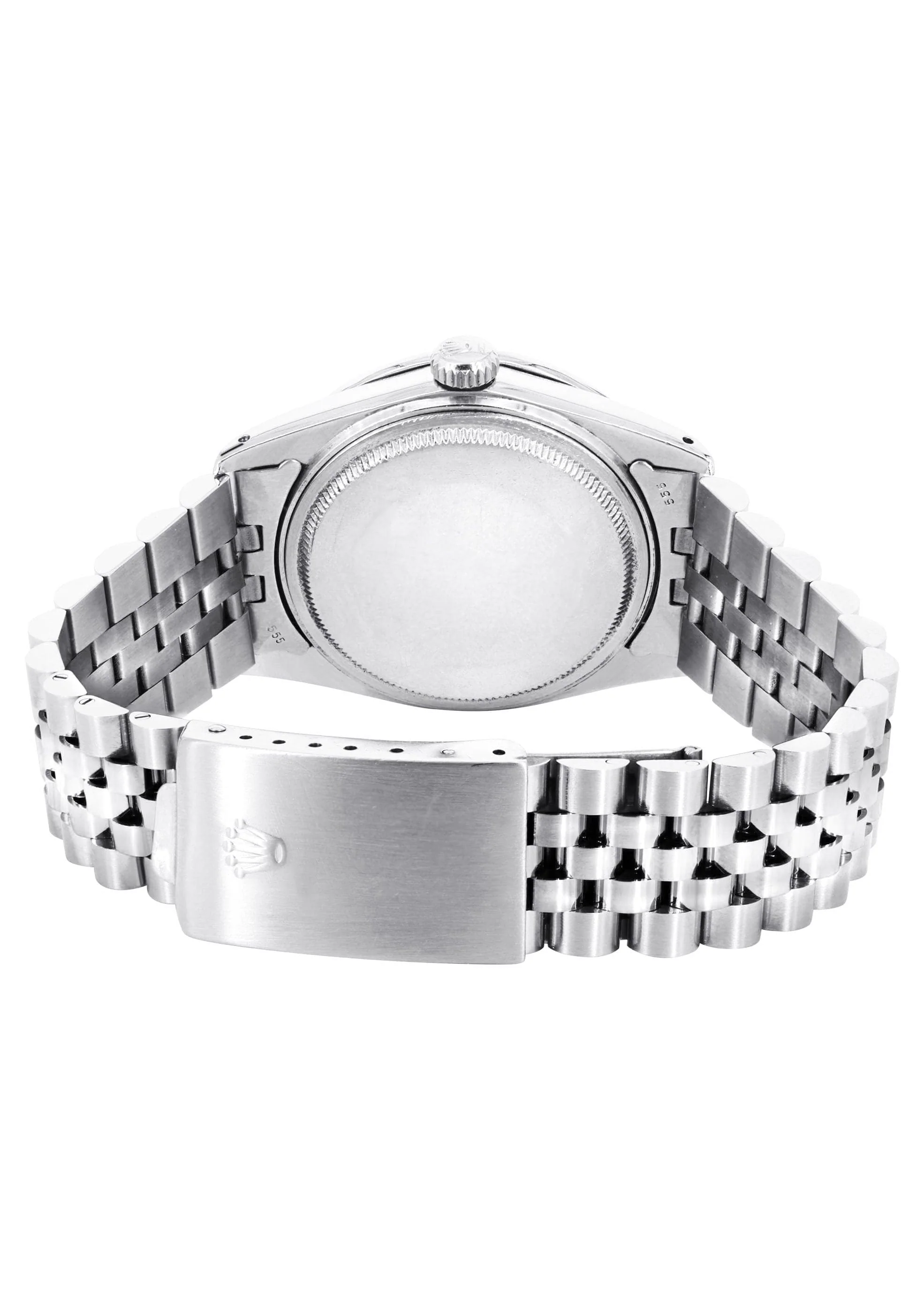 Diamond Rolex Watch | 68274 | Fluted Bezel | 31MM | Green Diamond Dial | Jubilee Band - Image 5
