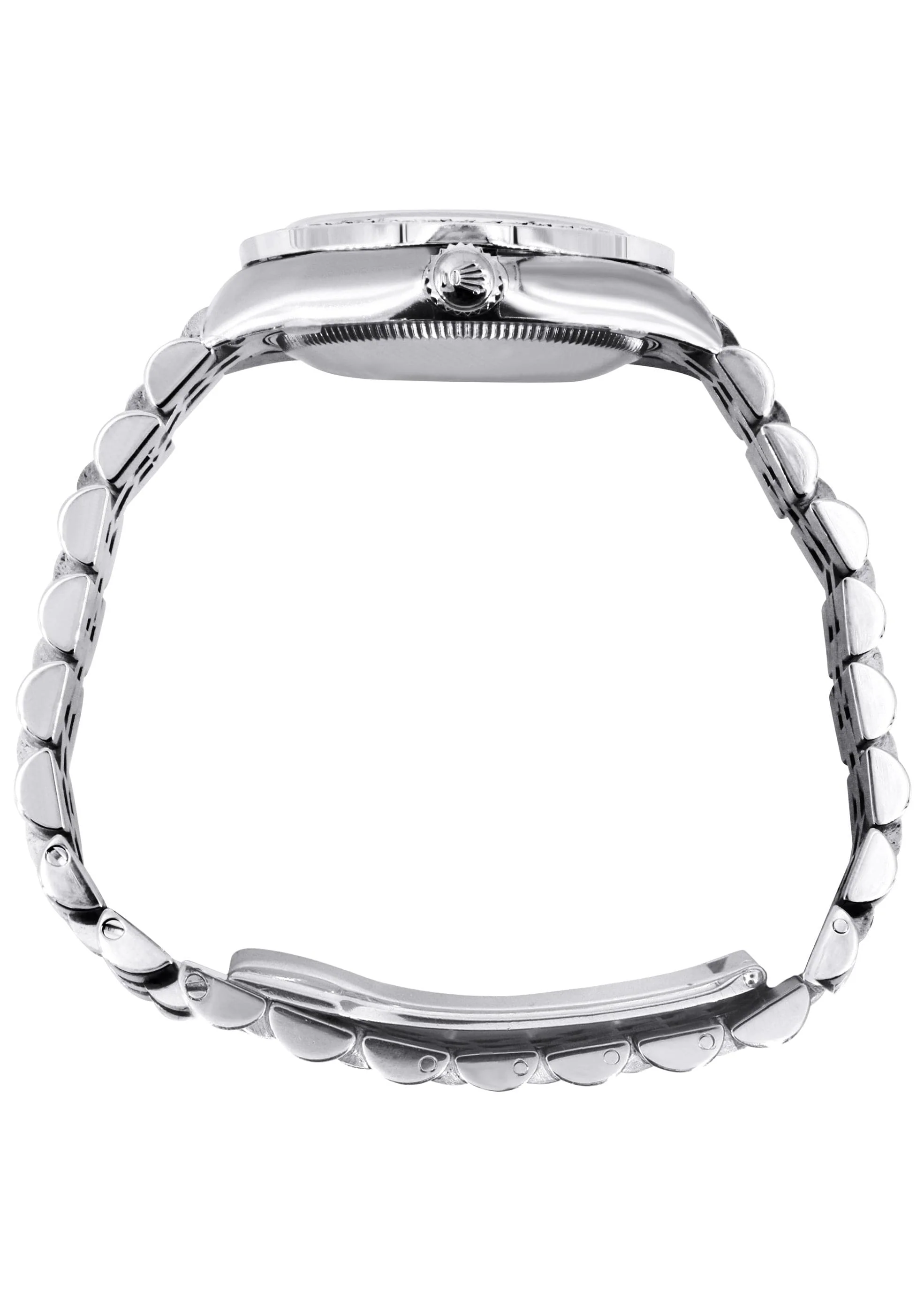 Diamond Rolex Watch | 68274 | Fluted Bezel | 31MM | Blue Diamond Dial | Jubilee Band - Image 6