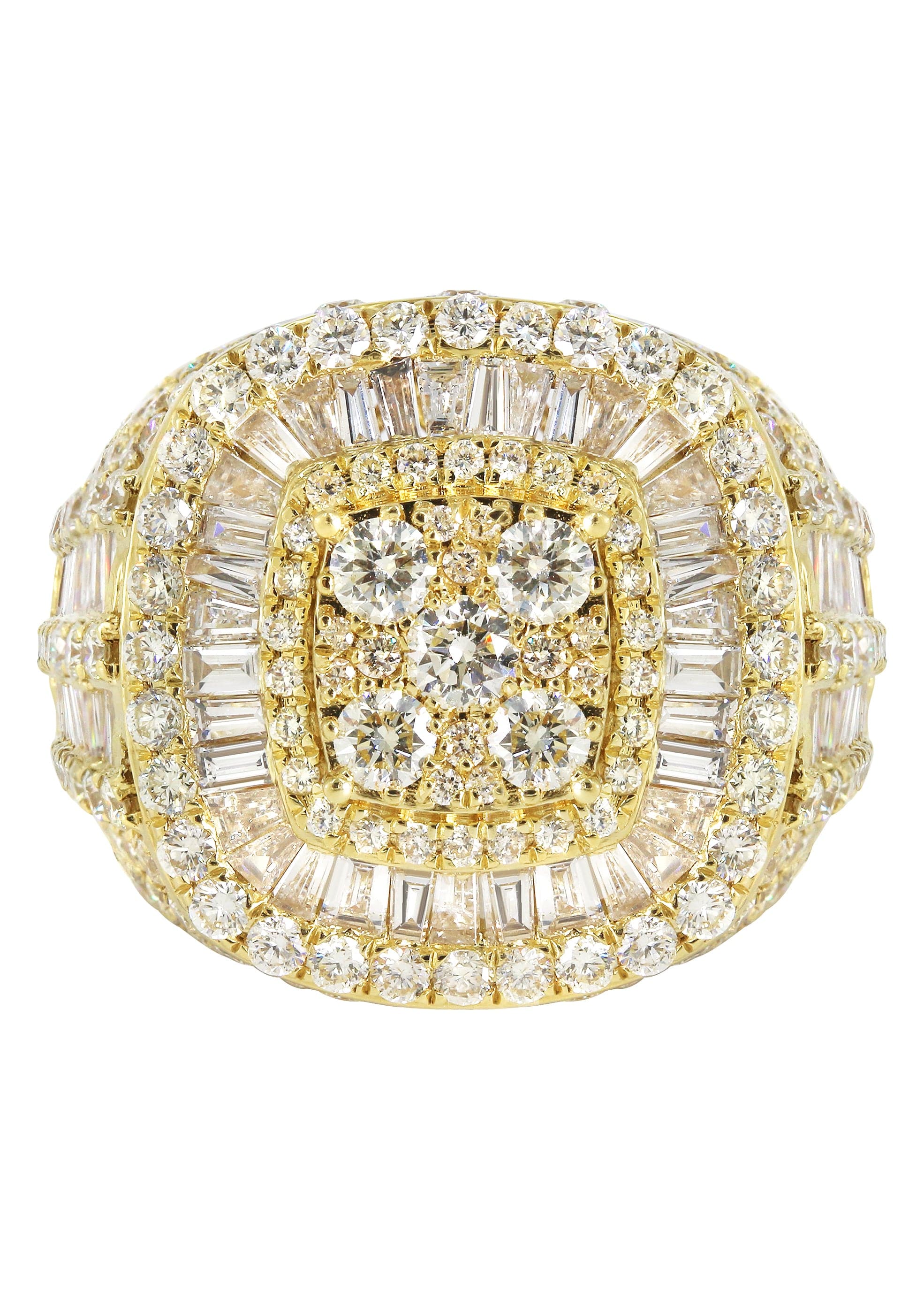 Mens Baguette Diamond Pinky Ring  | 7.71 Carats | 14.9 Grams