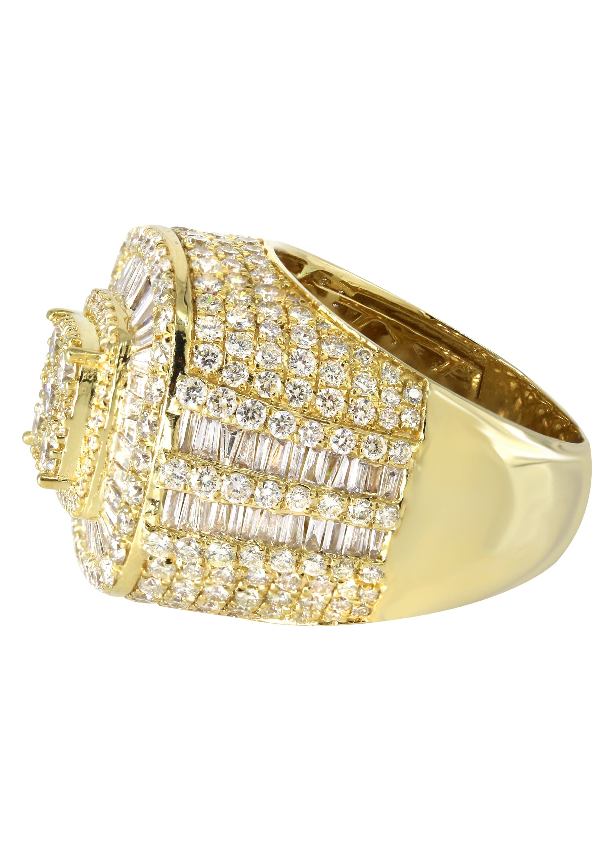 Mens Baguette Diamond Pinky Ring  | 7.71 Carats | 14.9 Grams - Image 2