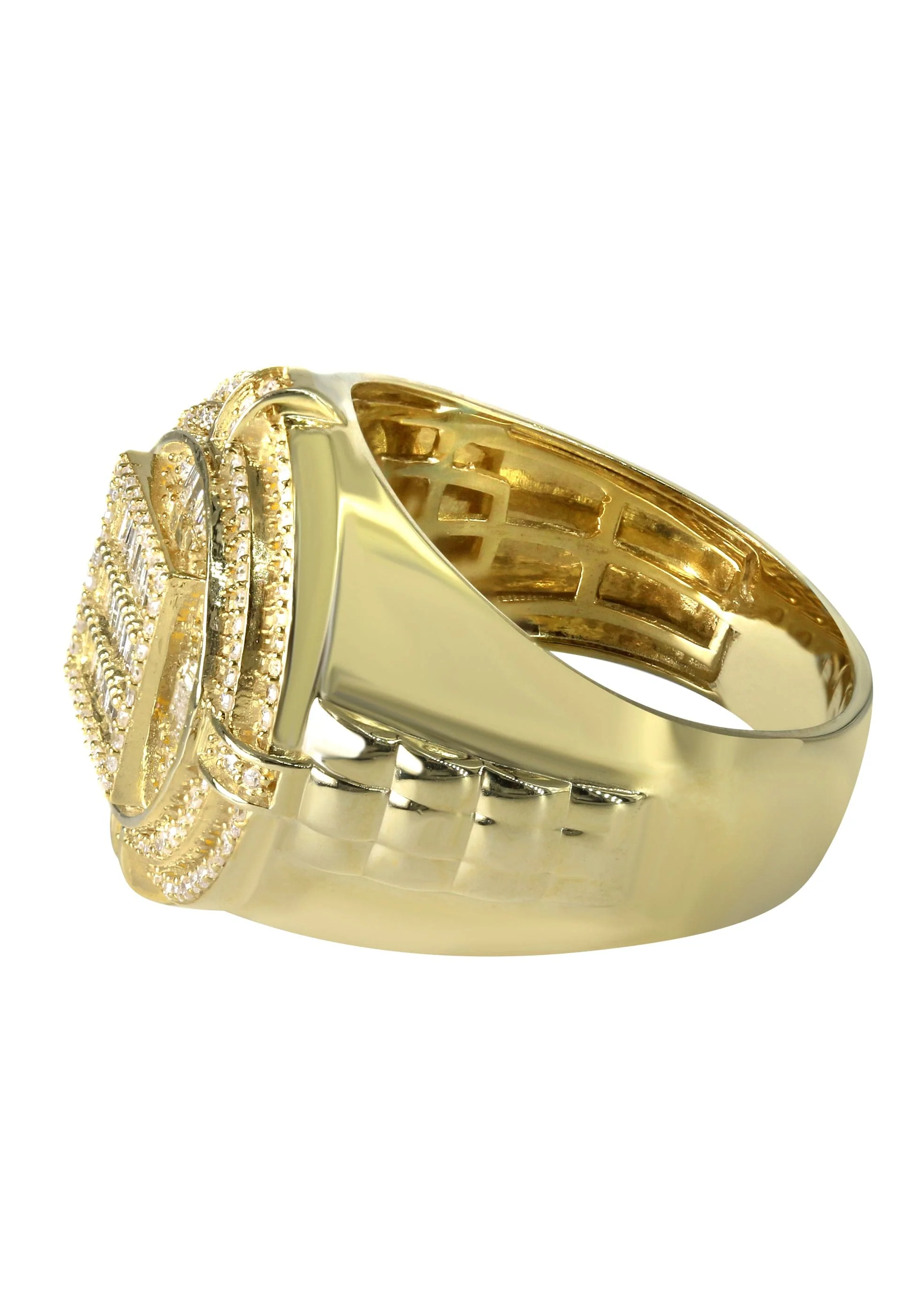 Mens Baguette Diamond Pinky Ring | 0.92 Carats | 9.8 Grams - Image 2
