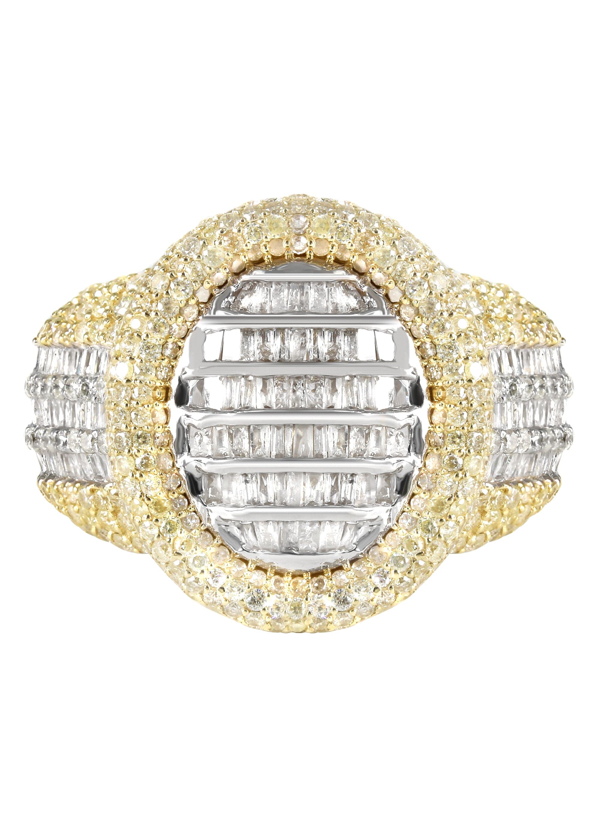 Mens Baguette Diamond Pinky Ring  | 4.4 Carats | 9.7 Grams