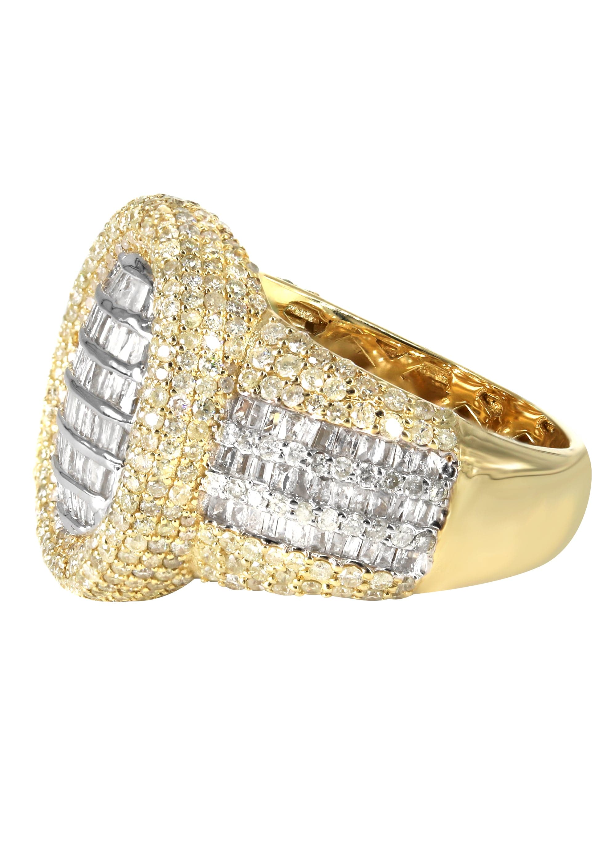 Mens Baguette Diamond Pinky Ring  | 4.4 Carats | 9.7 Grams - Image 2