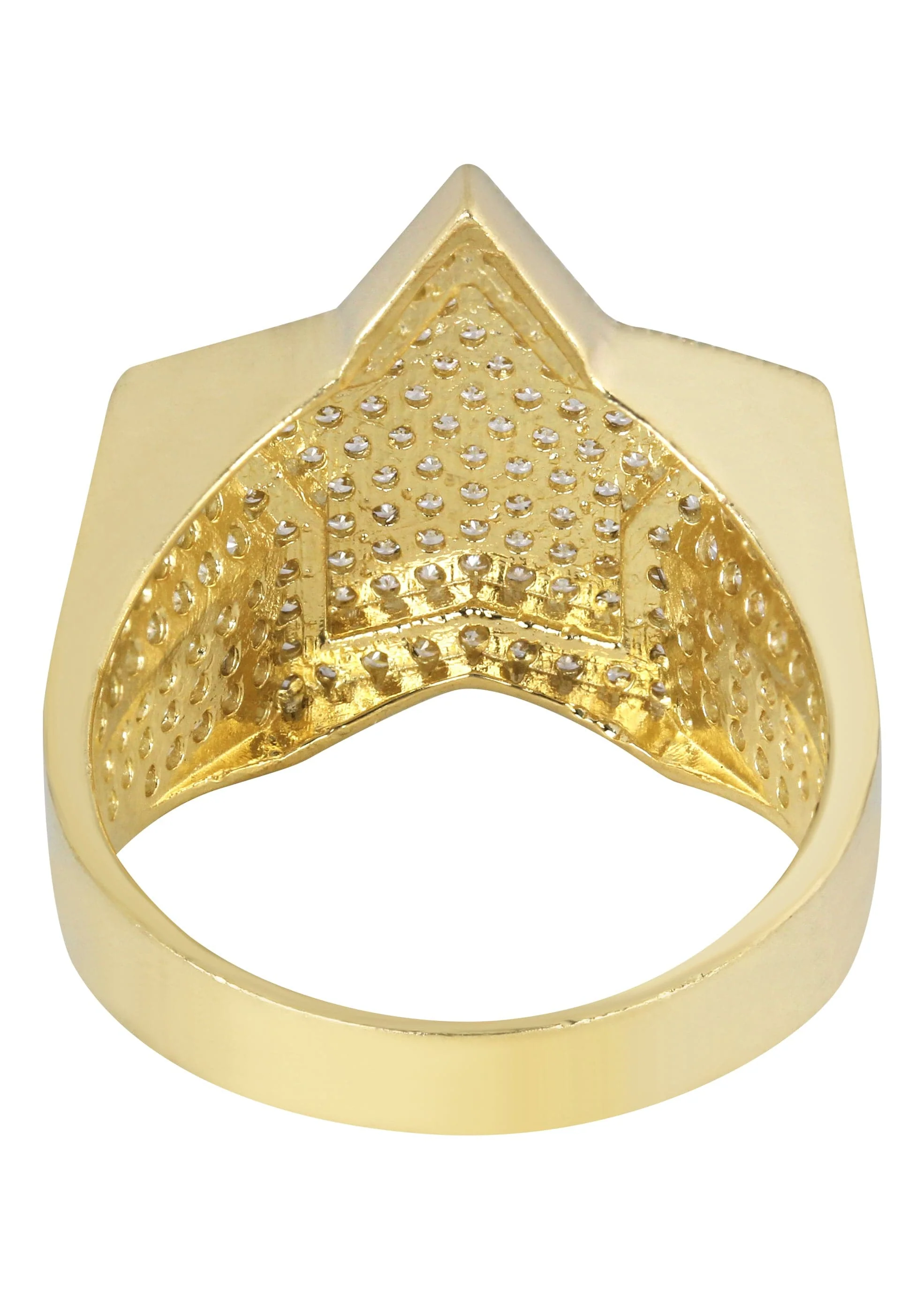 10K Star Gold Ring For Men - Mens Pinky Ring   | 6.5 Grams - Image 3