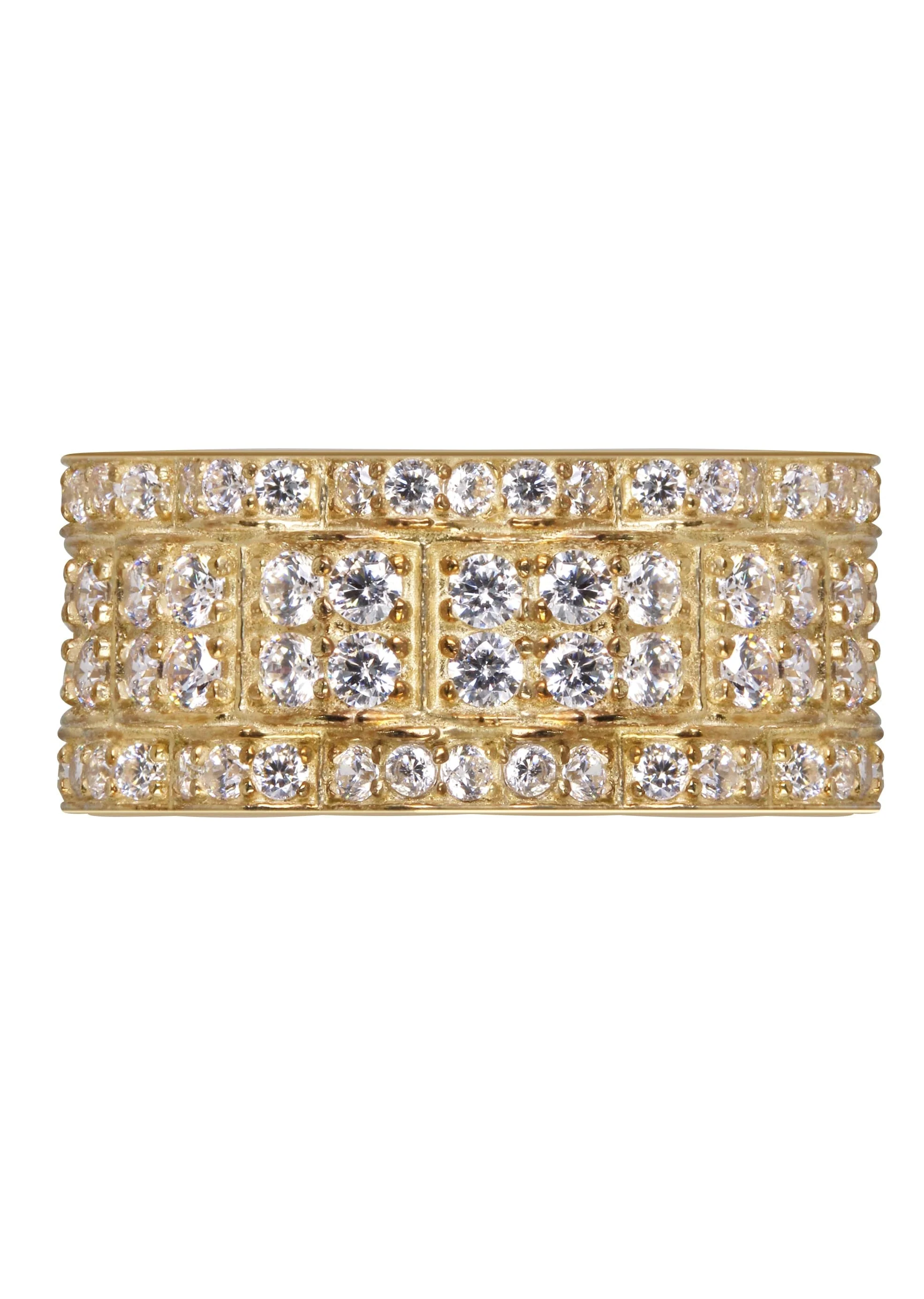 10K Eternity Gold Ring For Men - Mens Pinky Ring   | 6.5 Grams - Image 2
