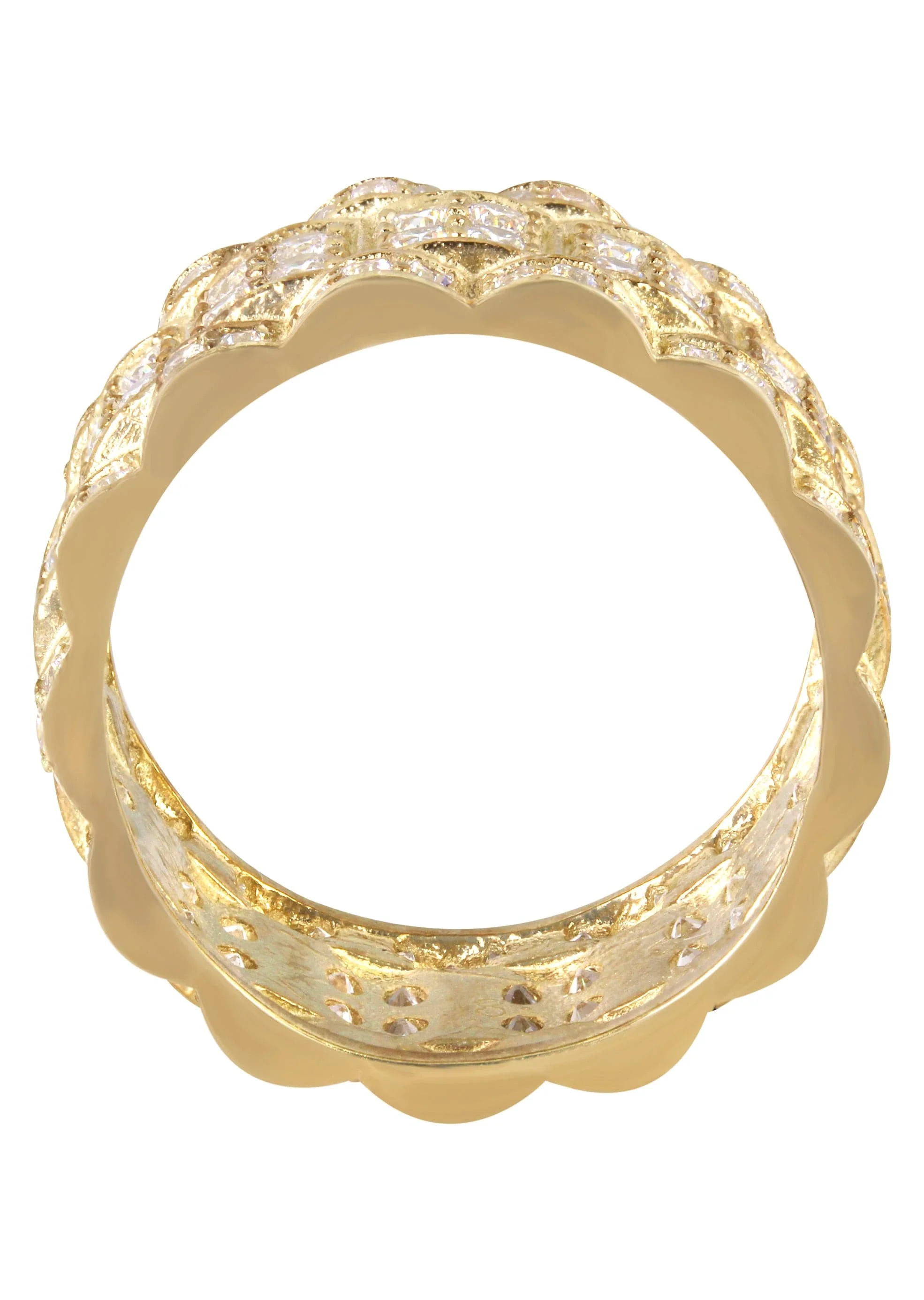 10K Eternity Gold Ring For Men - Mens Pinky Ring   | 6.5 Grams - Image 3