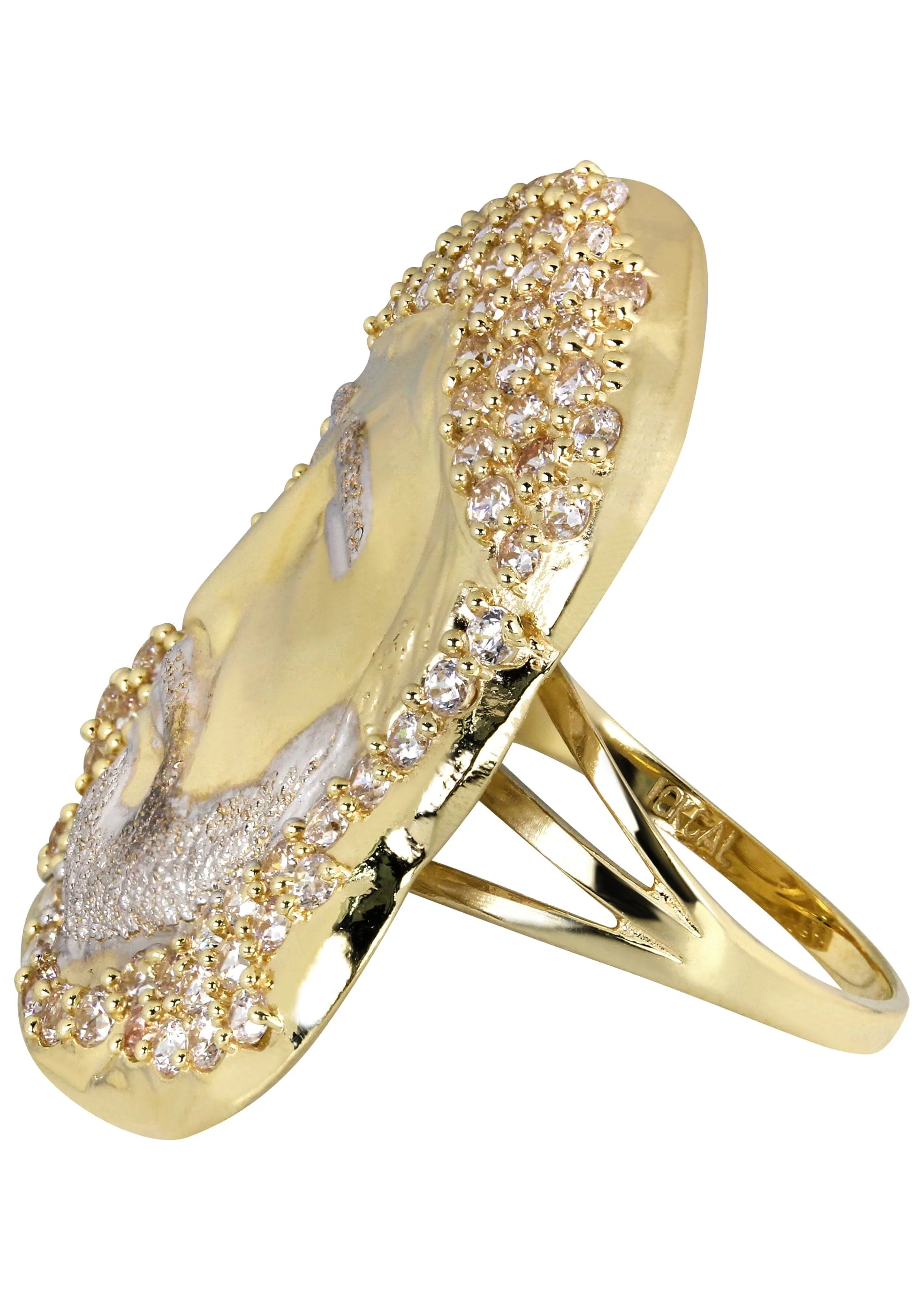10K Jesus Gold Ring For Men | 8.6 Grams - Image 2