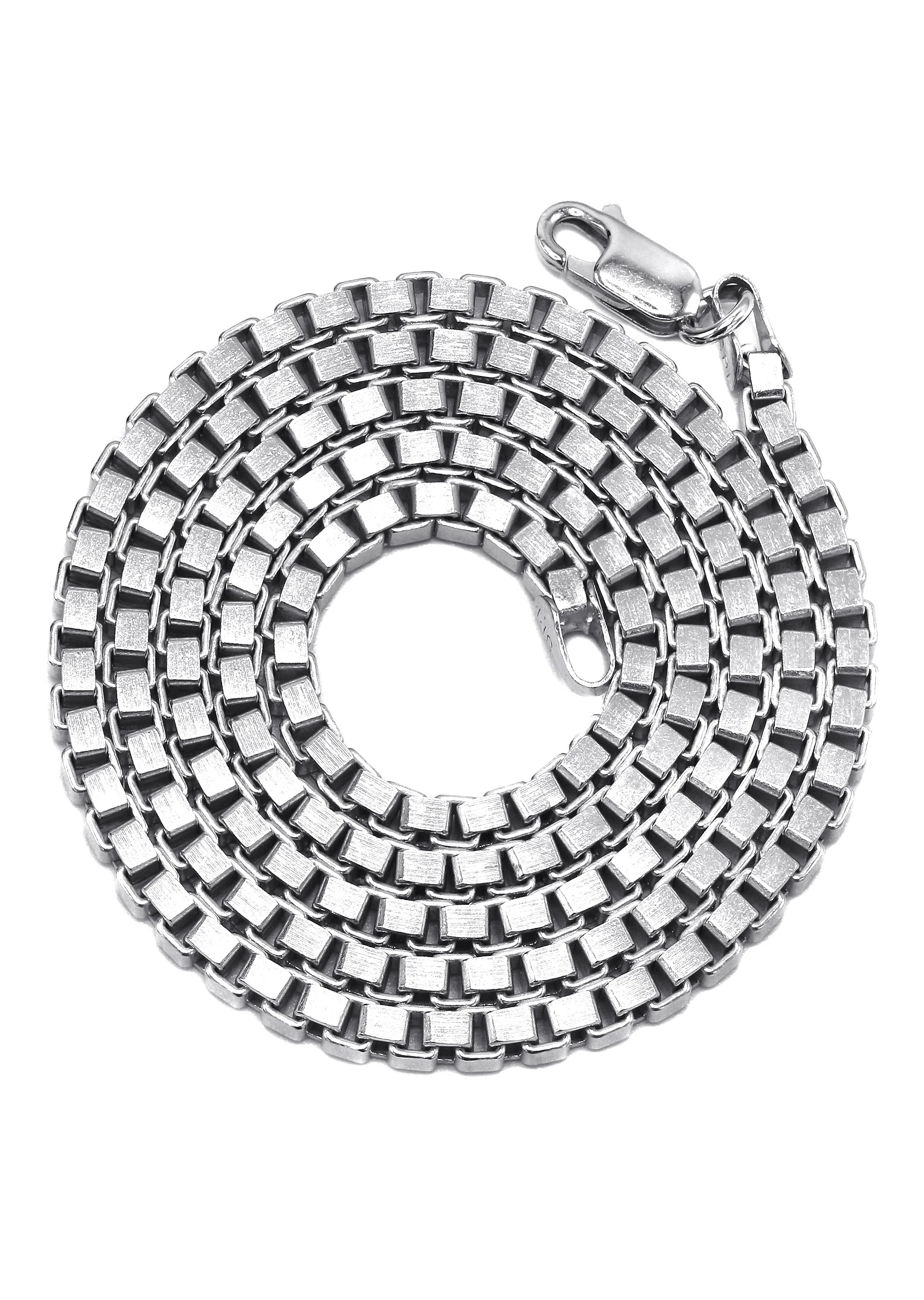 Silver Chain - Mens White Chain / Box Chain - Image 3