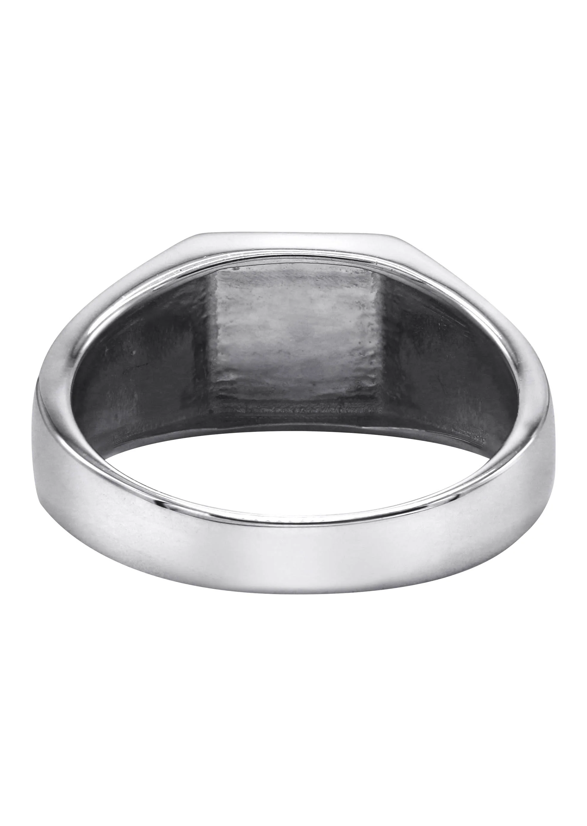Mens Silver Cross Signet Ring | Appx 4.2 Grams - Image 3