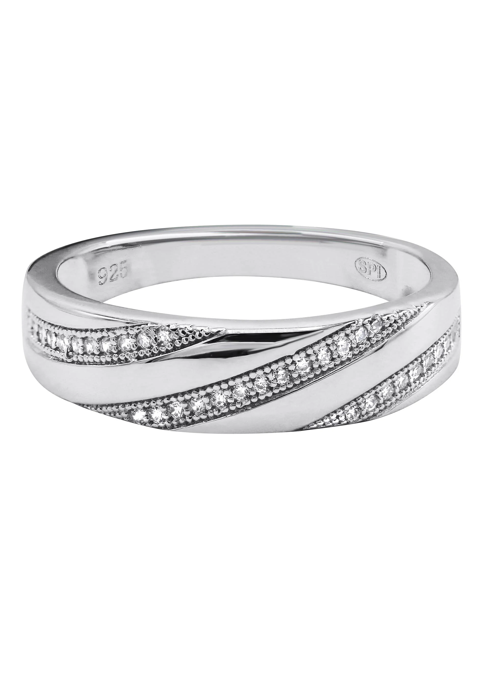 Mens Silver CZ Wedding Band | Appx 3.7 Grams