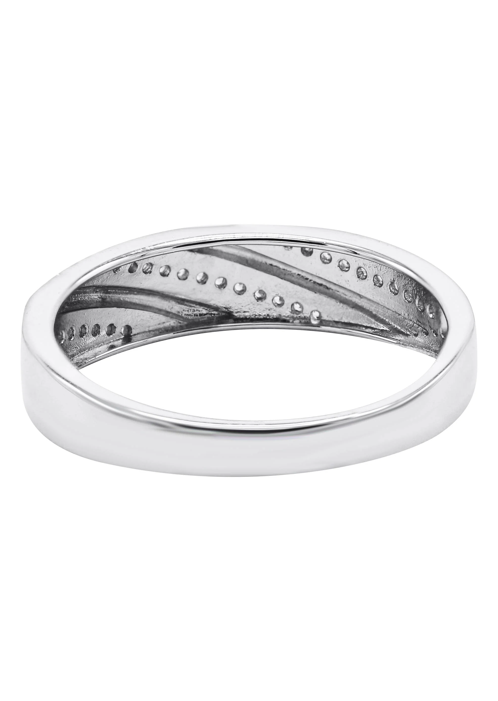 Mens Silver CZ Wedding Band | Appx 3.7 Grams - Image 3