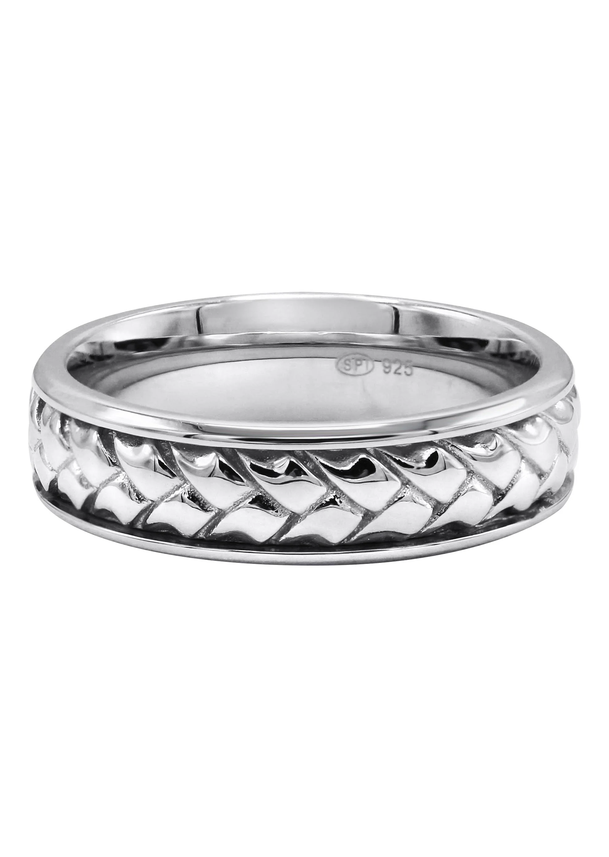 Mens Silver Braided Wedding Band | Appx 8.6 Grams