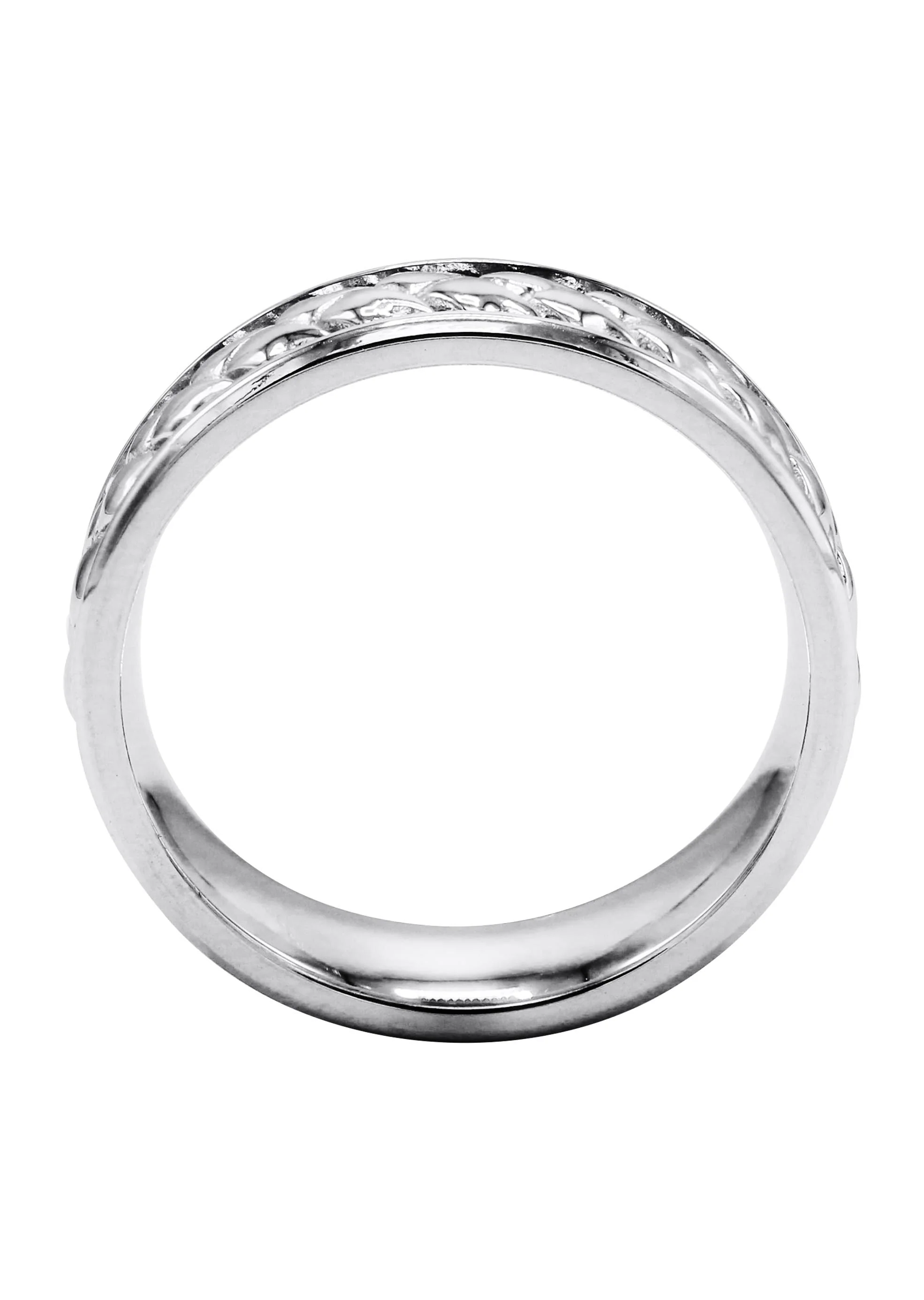 Mens Silver Braided Wedding Band | Appx 8.6 Grams - Image 2