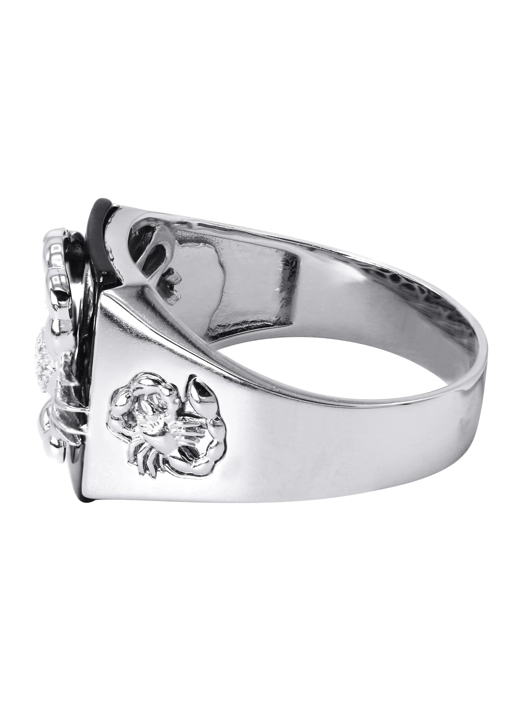 Mens Silver Onyx Scorpion Ring | Appx 8.2 Grams - Image 2