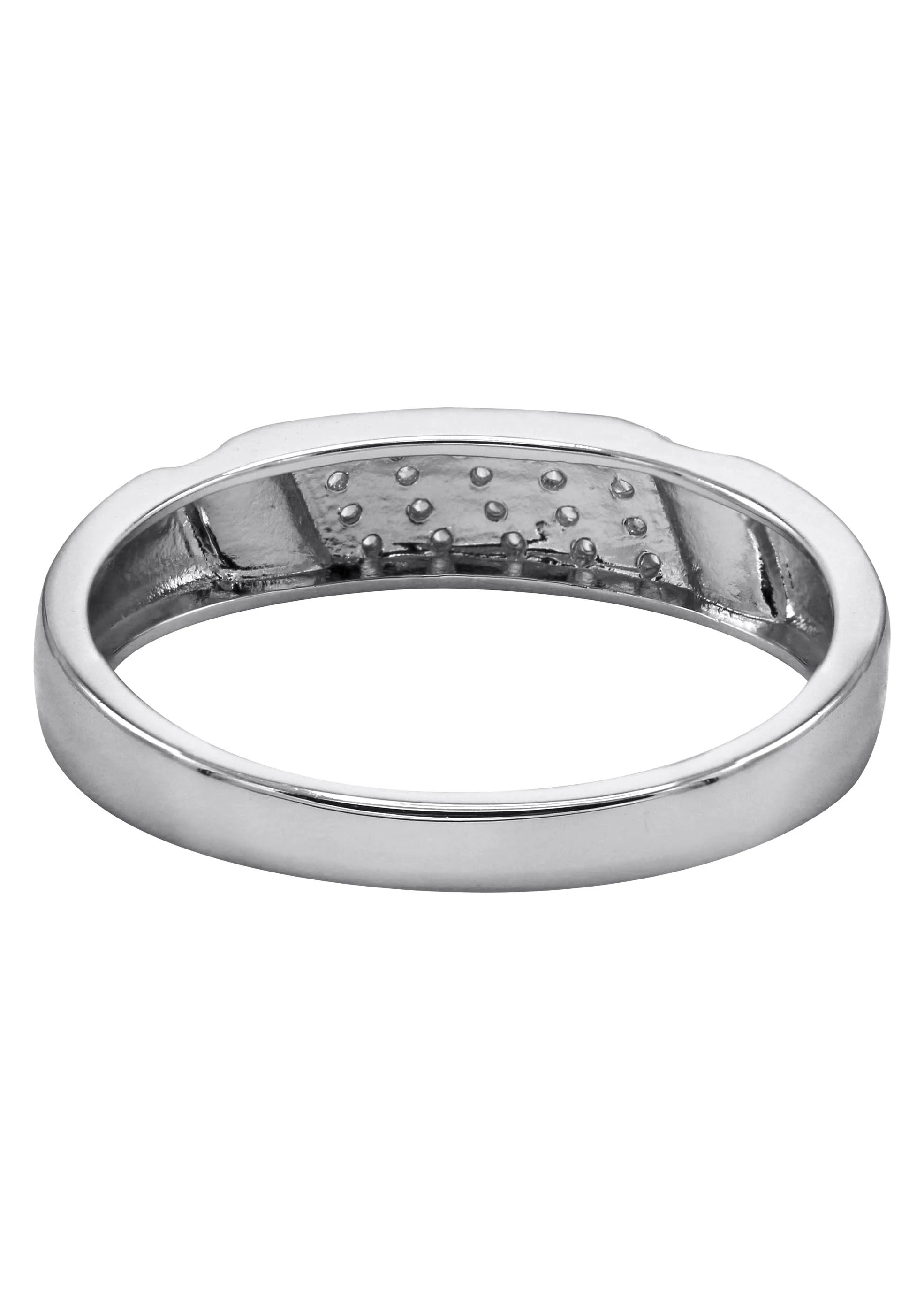Mens Silver CZ Wedding Band | Appx 3.4 Grams - Image 3