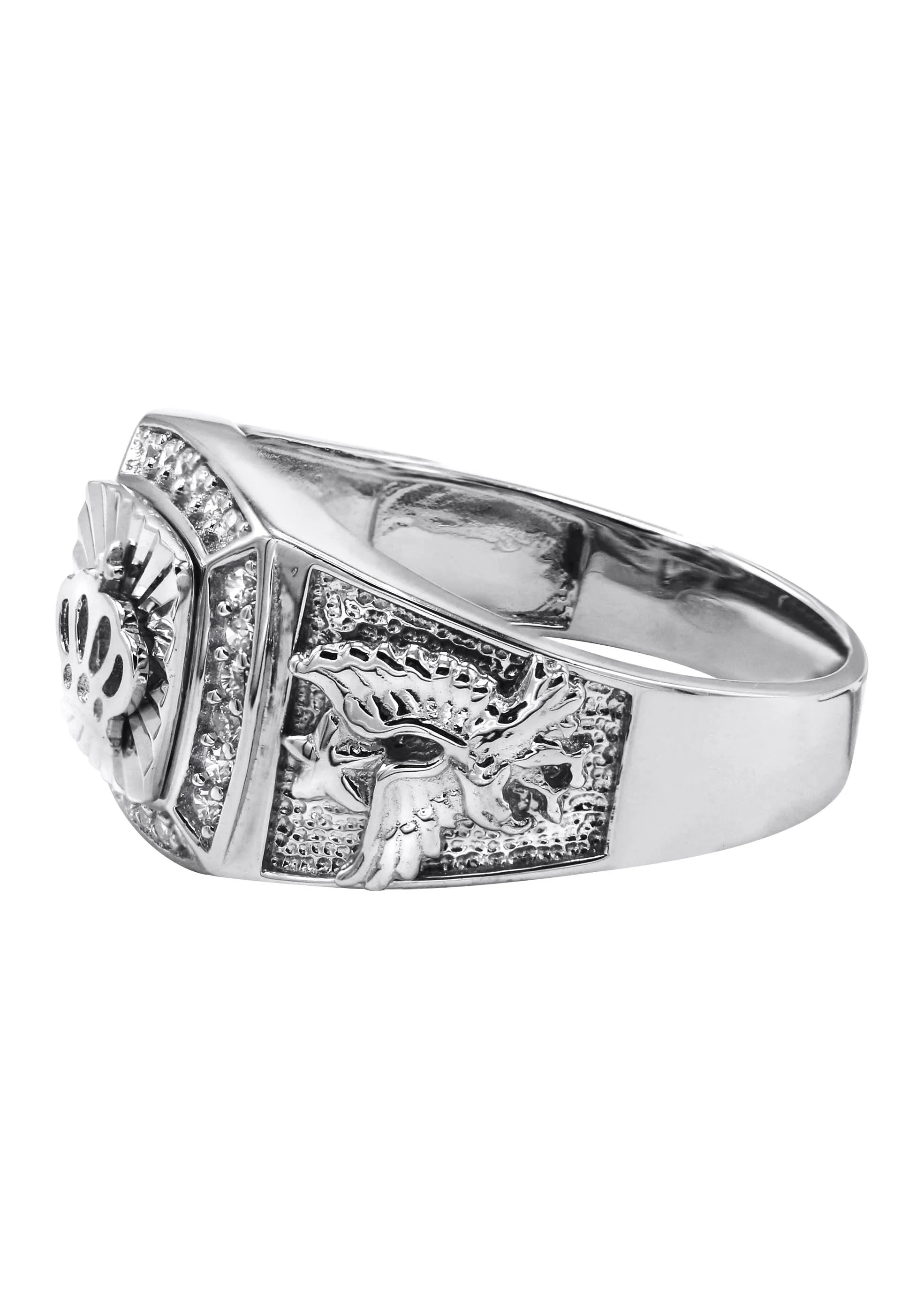 Mens Silver Crown Signet Ring | Appx 6.2 Grams - Image 2