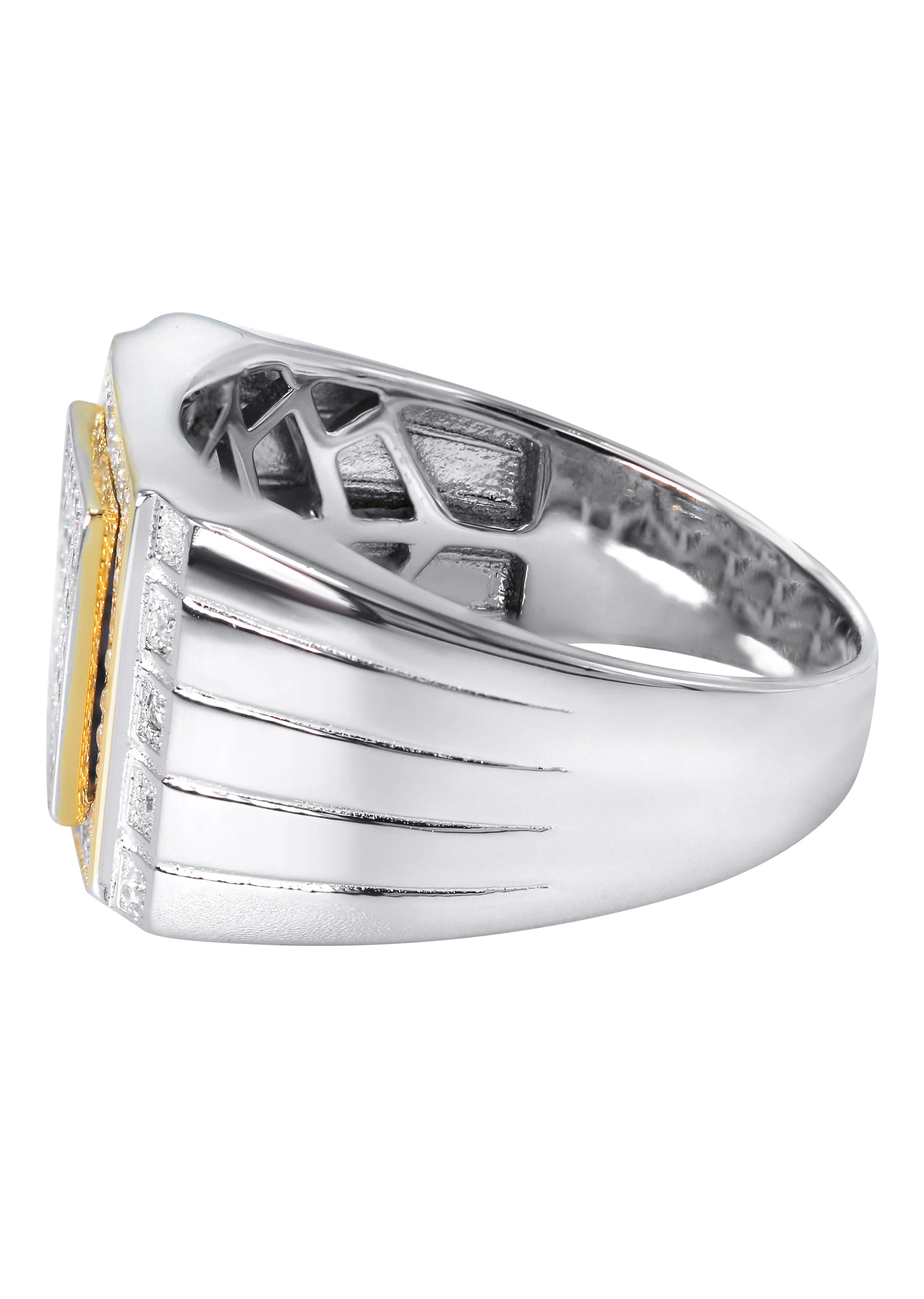 Mens Silver CZ Pinky Ring | Appx 7.4 Grams - Image 2
