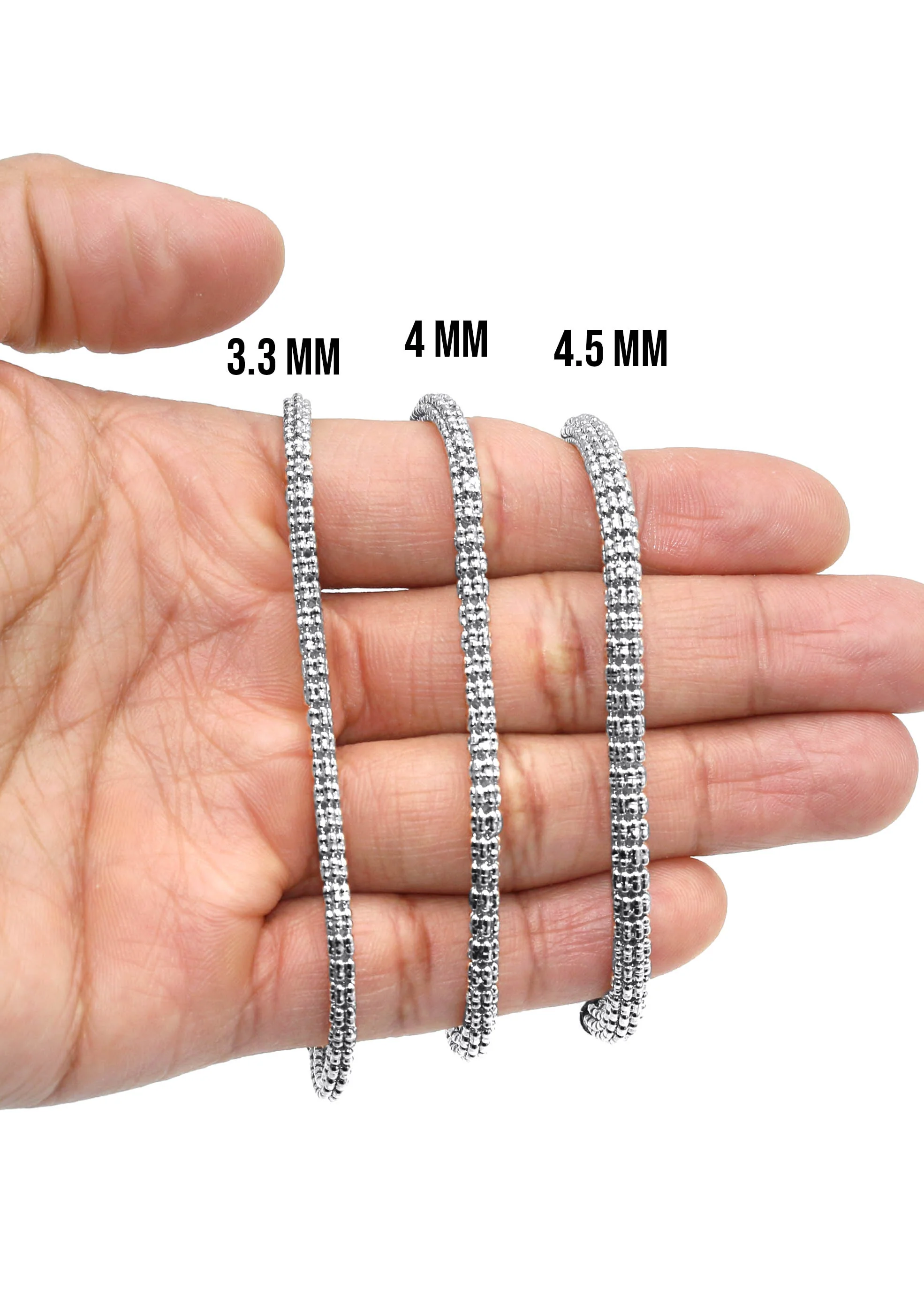 White Gold Men's Ice Bracelet 10K/14K - Image 4