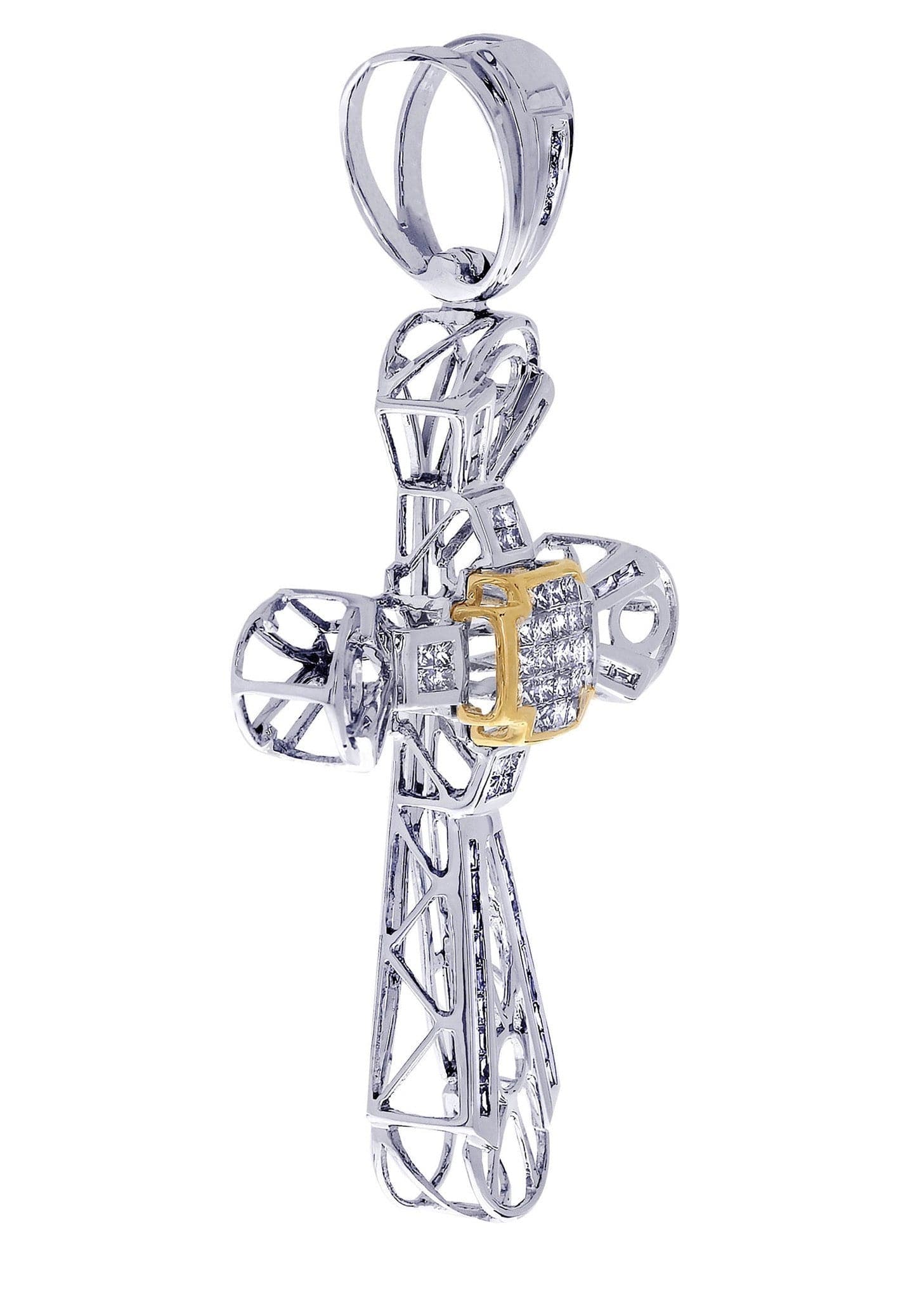 Diamond Cross Pendant| 1.28 Carats| 11.27 Grams - Image 2