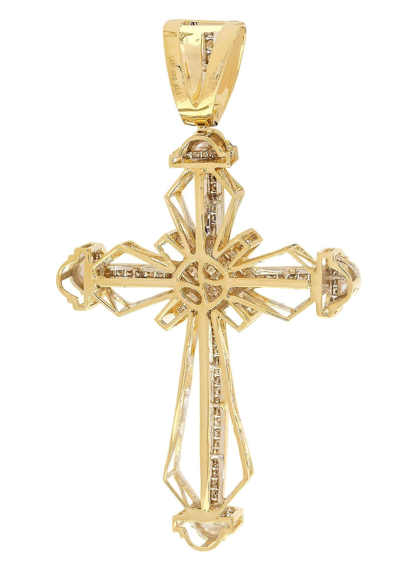 Diamond Cross Pendant| 1.36 Carats| 17.73 Grams - Image 3