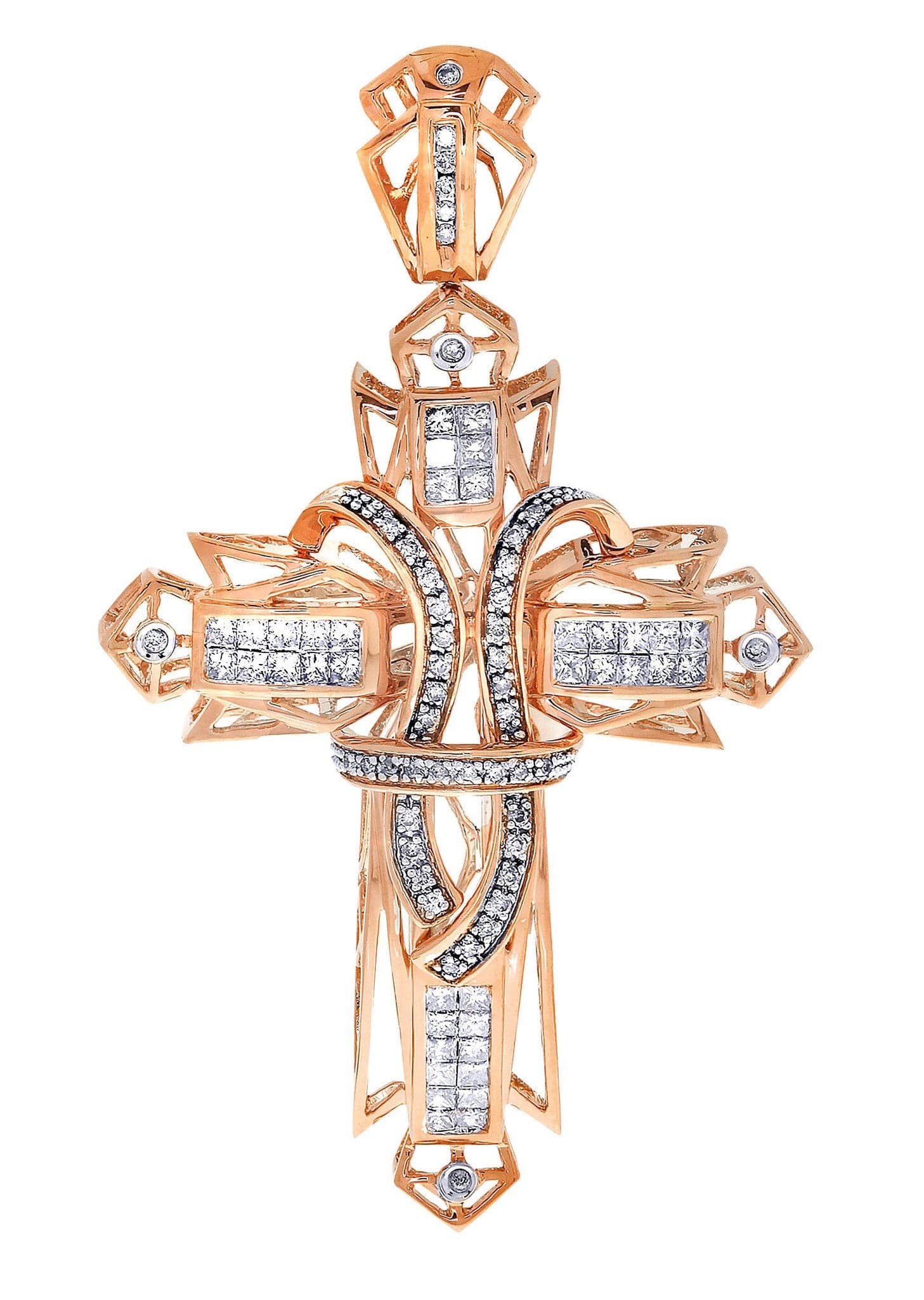 Diamond Cross Pendant| 1.68 Carats| 16.44 Grams