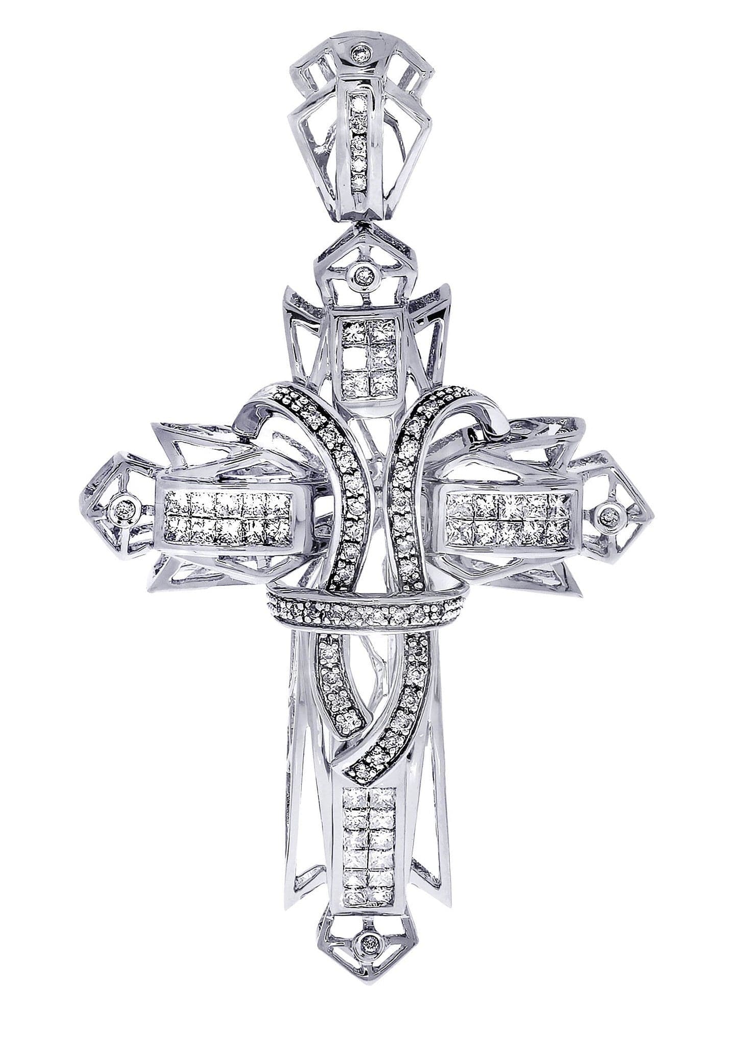 Diamond Cross Pendant| 1.72 Carats| 15.36 Grams
