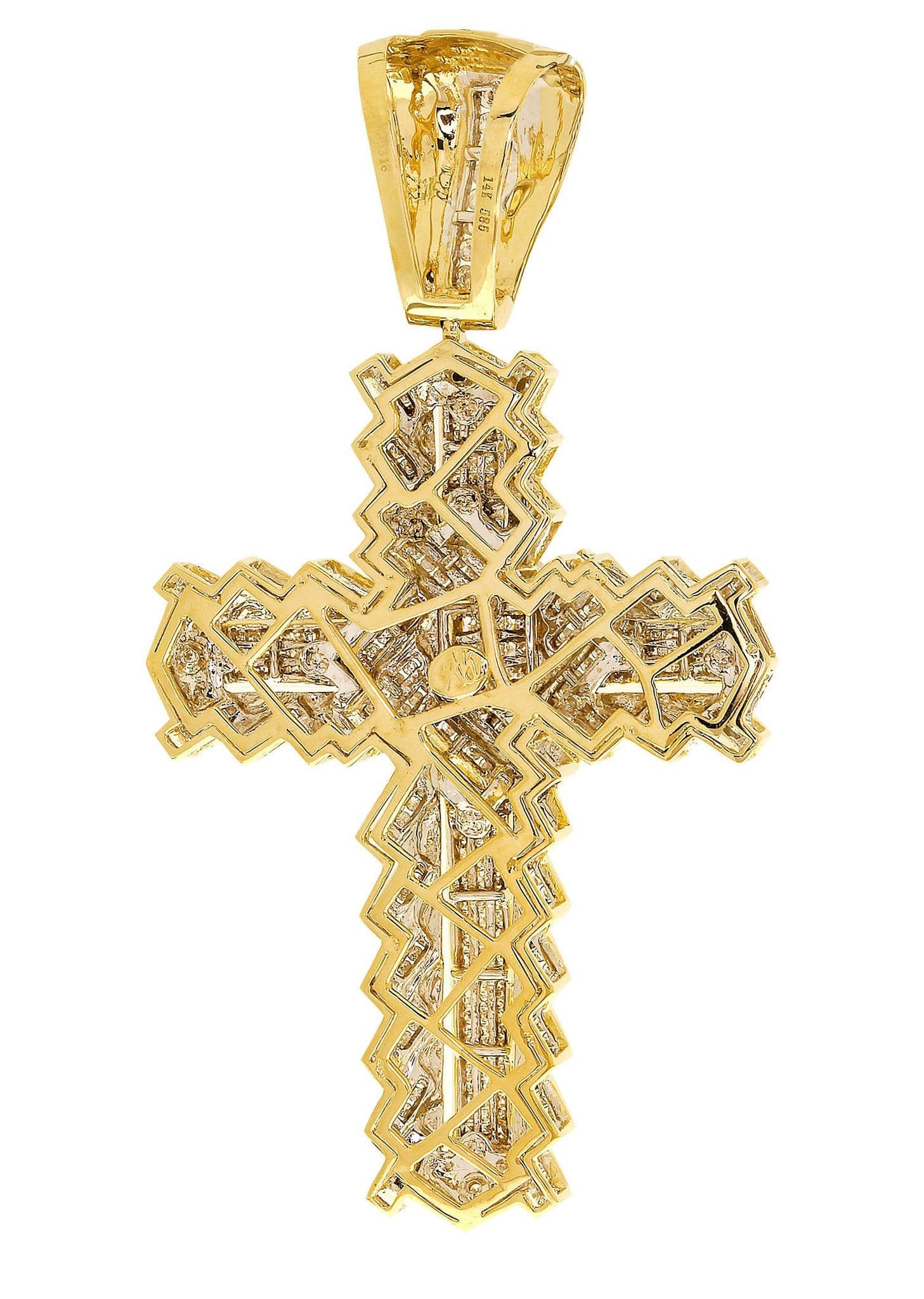 Diamond Cross Pendant| 2.51 Carats| 34.83 Grams - Image 3