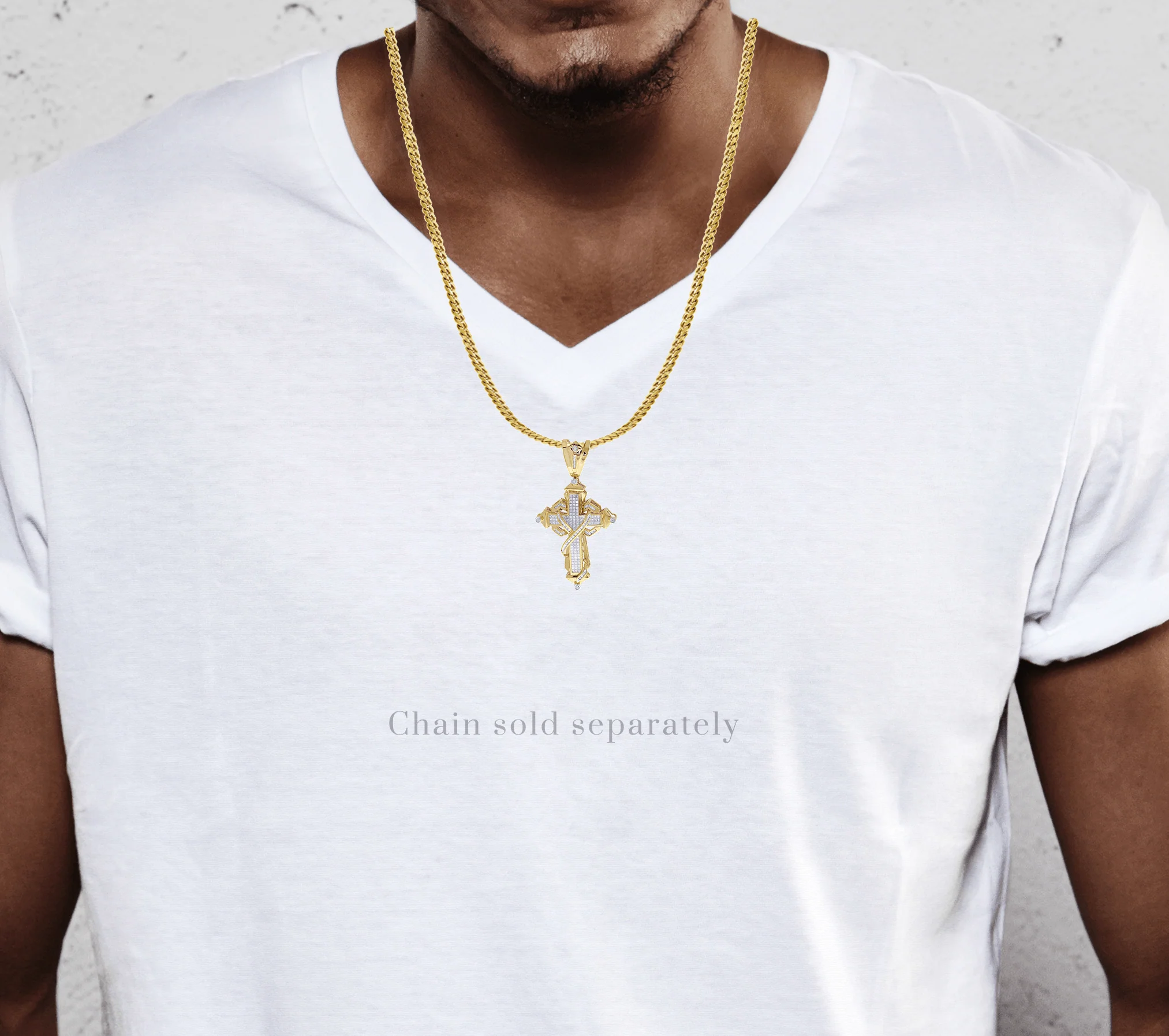 Diamond Cross Pendant| 2.71 Carats| 19.95 Grams - Image 4