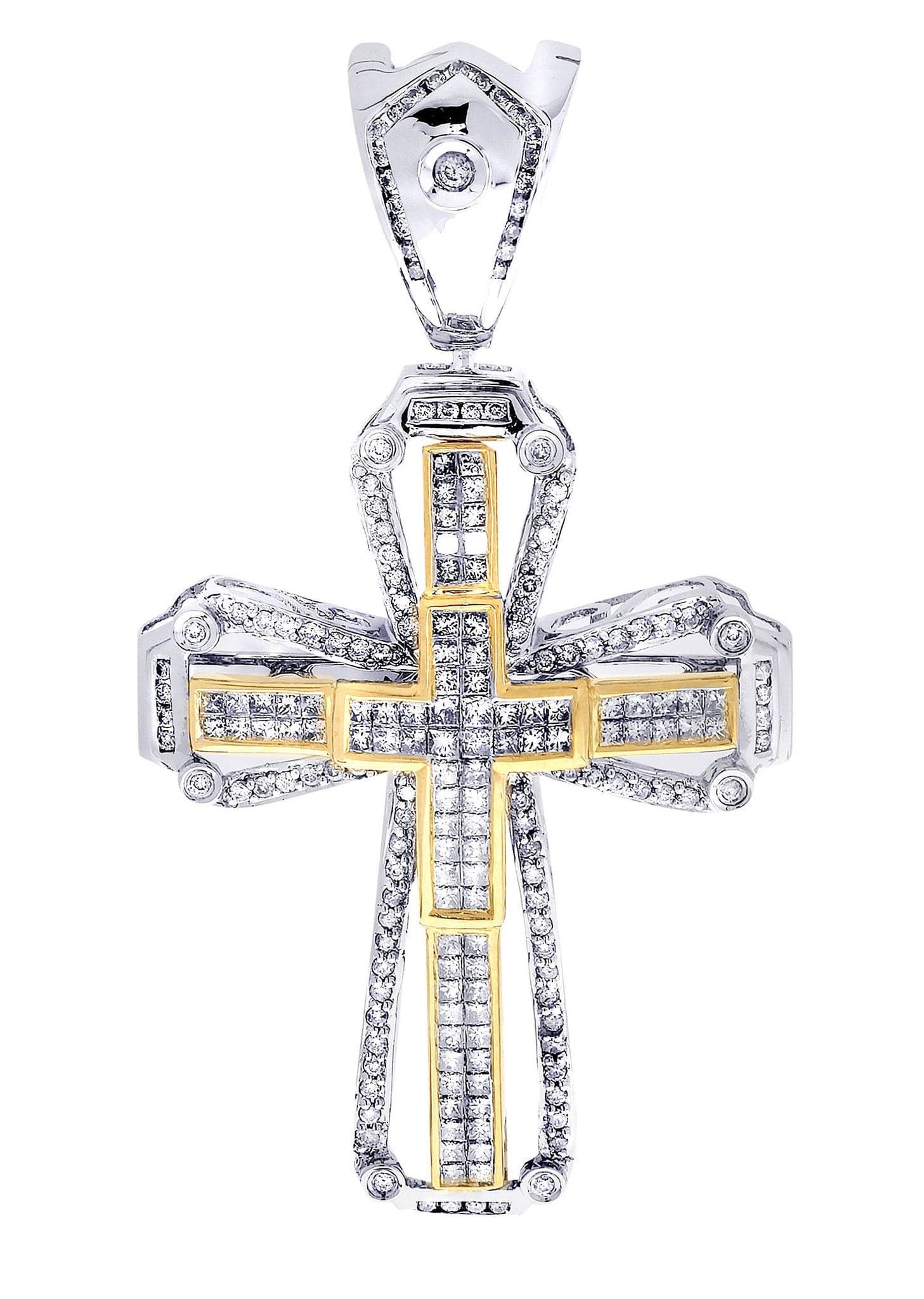 Diamond Cross Pendant| 2.92 Carats| 15.33 Grams