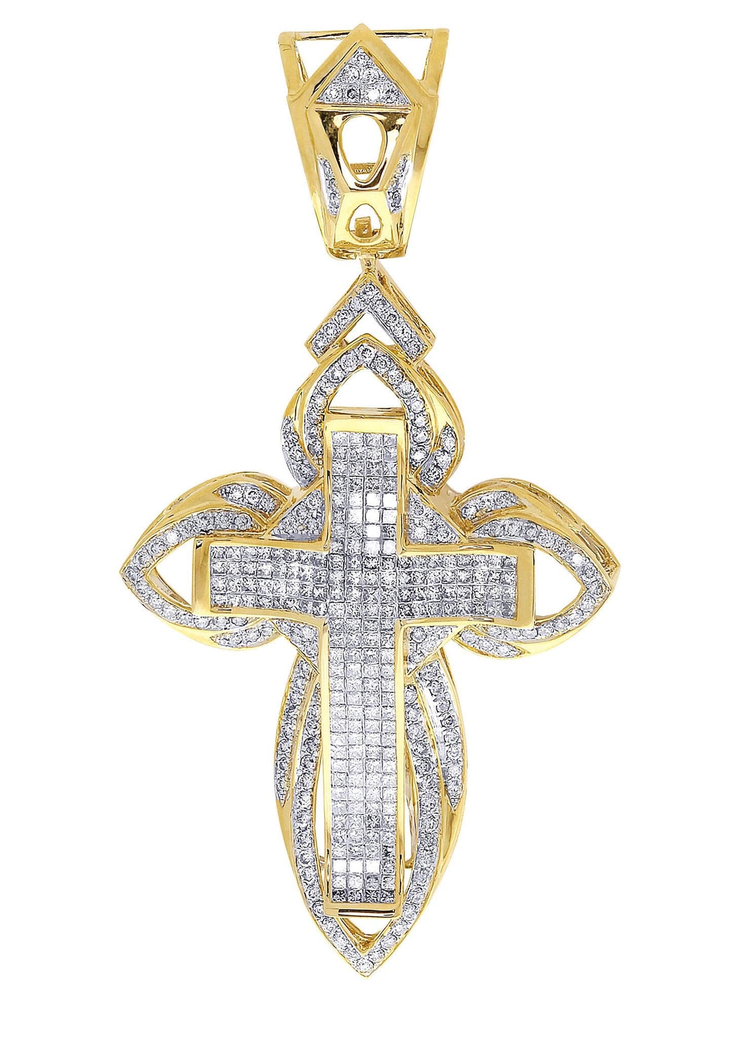 Diamond Cross Pendant| 3.36 Carats| 16.76 Grams