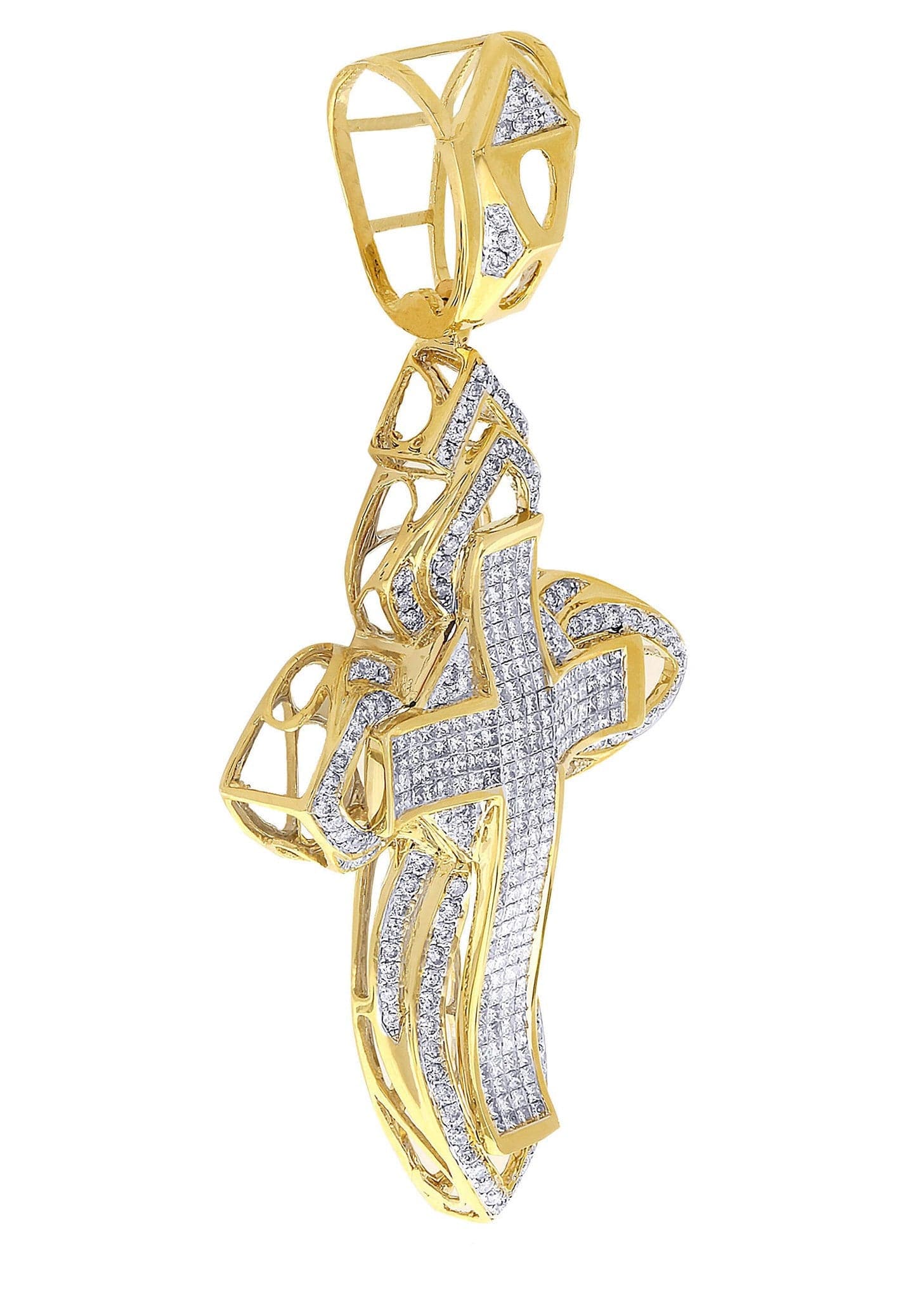 Diamond Cross Pendant| 3.36 Carats| 16.76 Grams - Image 2