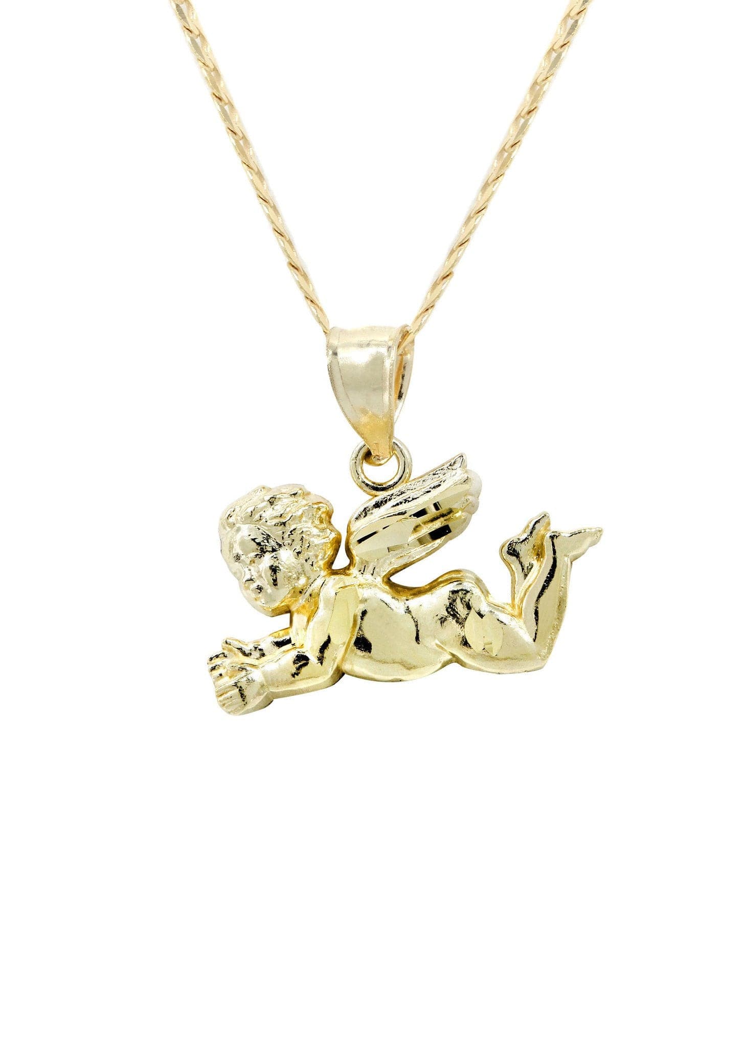 10K Yellow Gold Necklace & Cupid Necklace | Appx. 6.5 Grams - Image 2