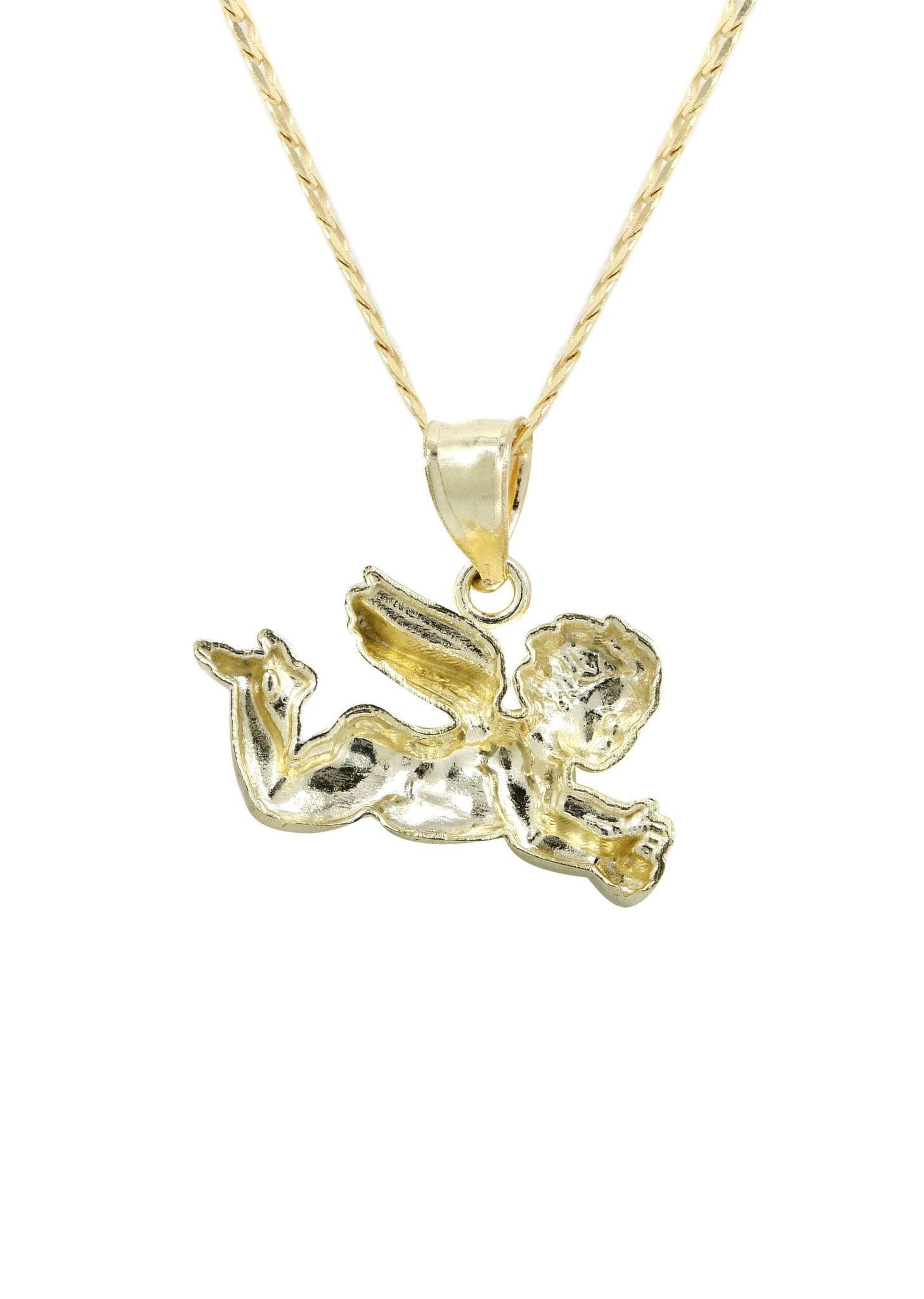 10K Yellow Gold Necklace & Cupid Necklace | Appx. 6.5 Grams - Image 3