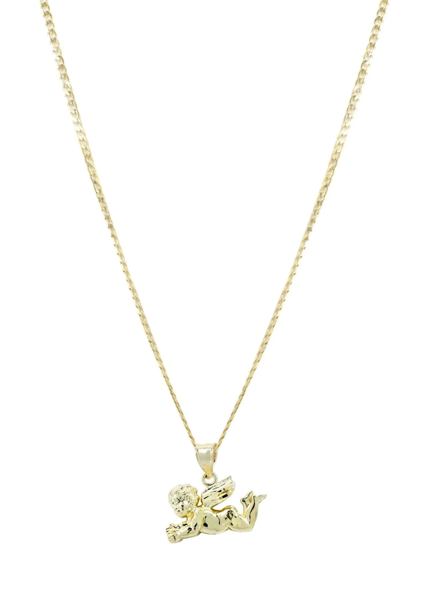 10K Yellow Gold Necklace & Cupid Necklace | Appx. 6.5 Grams - Image 5