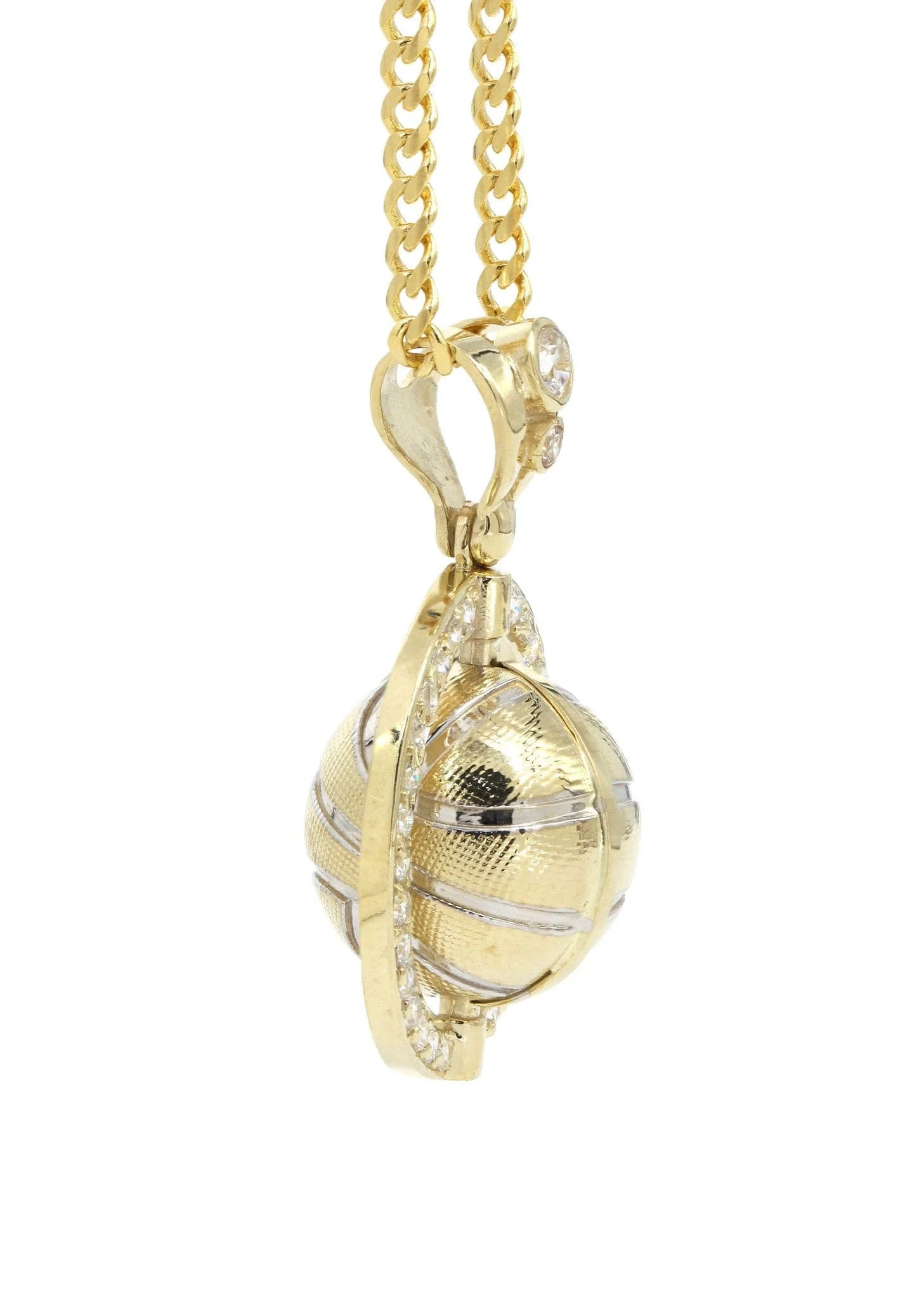 10K Yellow Gold Basketball Necklace | Appx. 21.3 Grams - Image 4