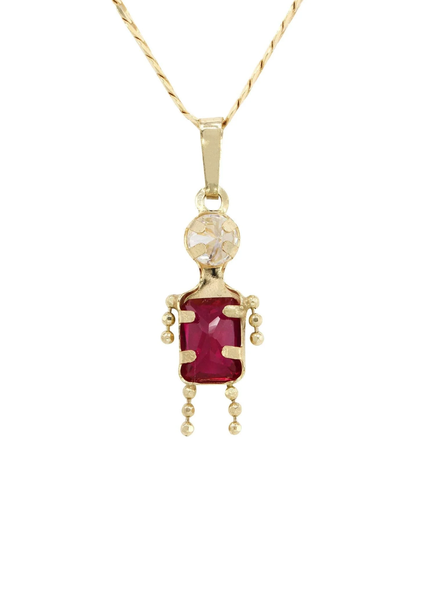 10K Yellow Gold Necklace & Cz Children Necklace | Appx. 5.8 Grams - Image 3