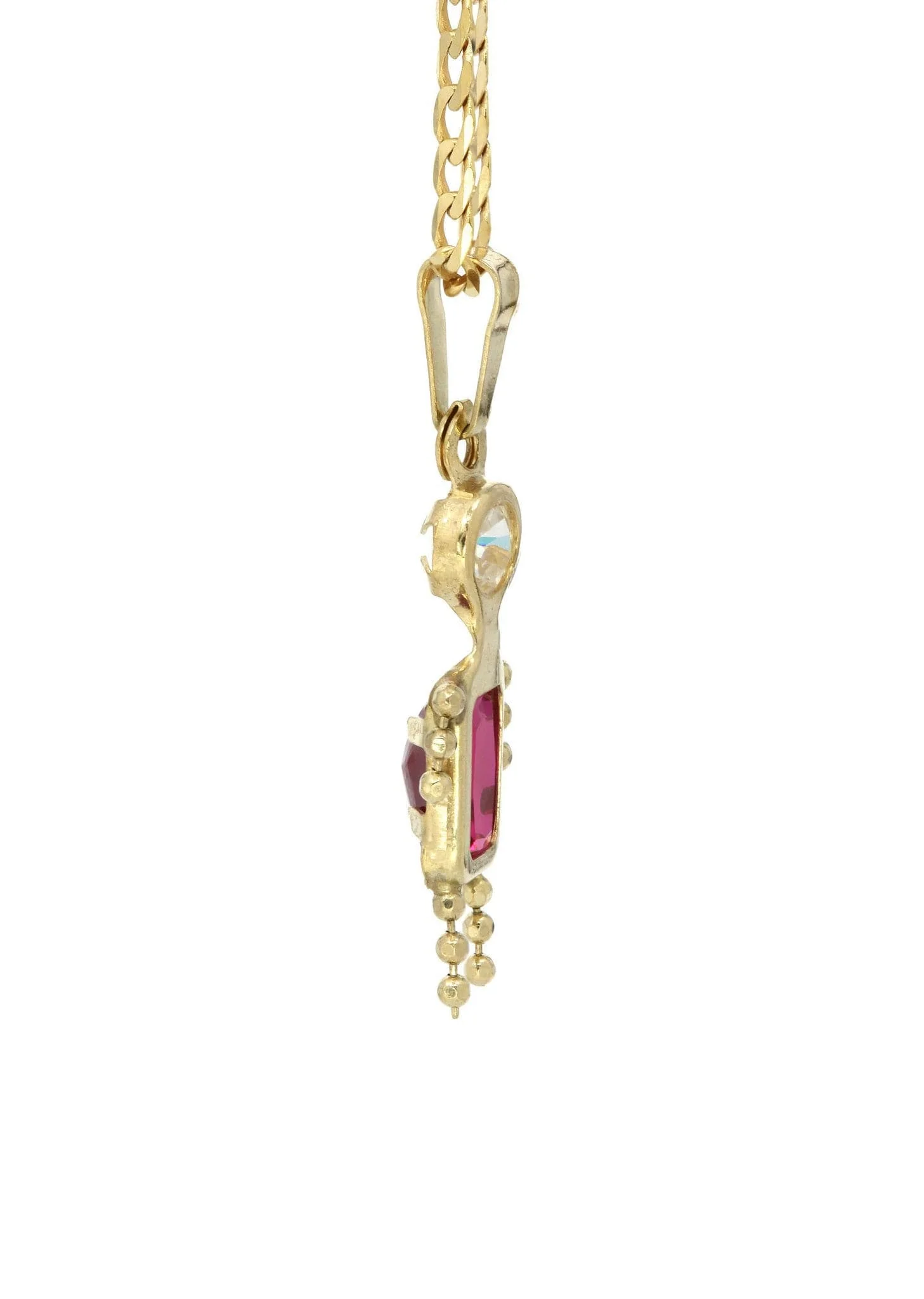 10K Yellow Gold Necklace & Cz Children Necklace | Appx. 5.8 Grams - Image 4