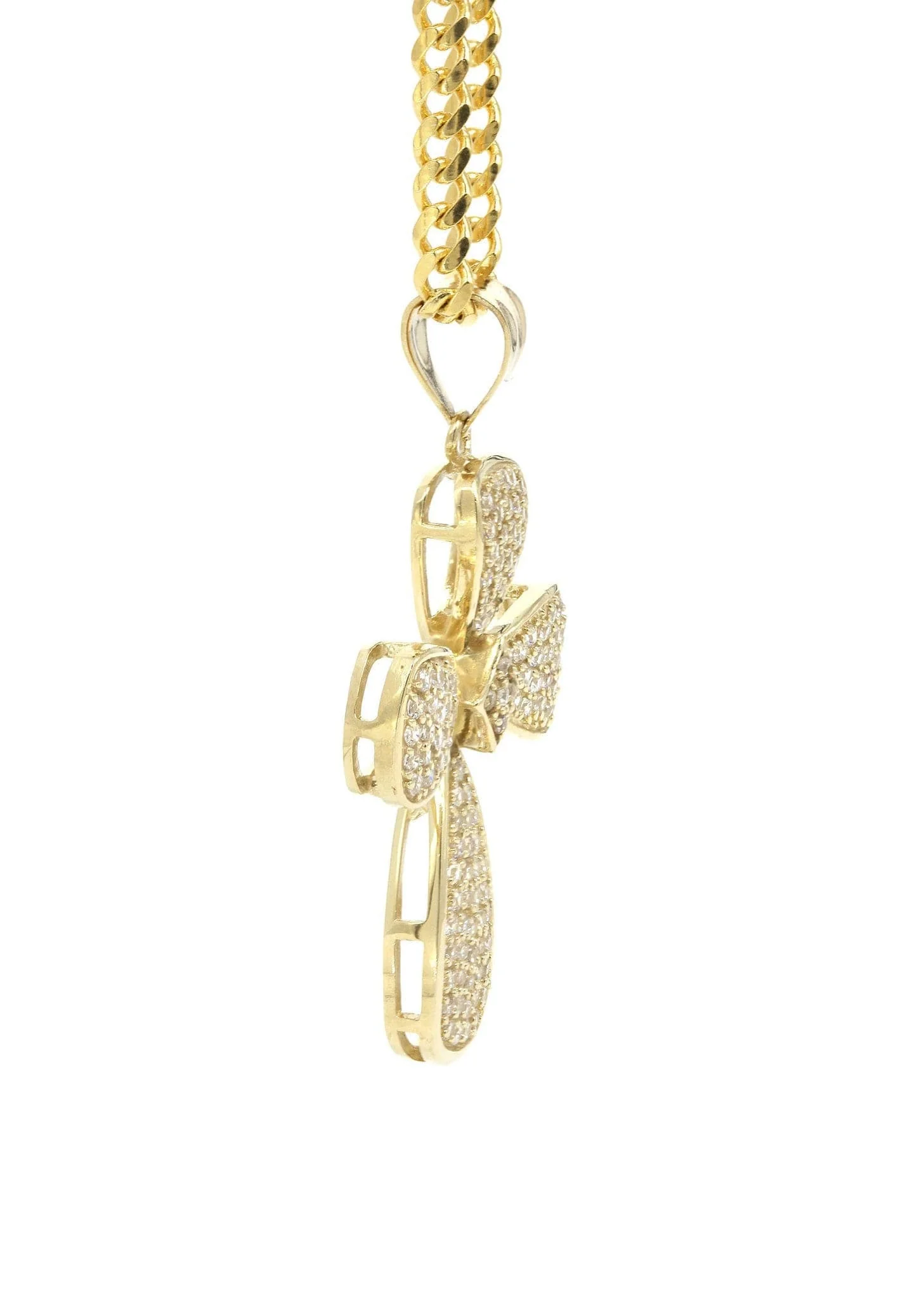 10K Yellow Gold Cross Necklace | Appx. 17.3 Grams - Image 4