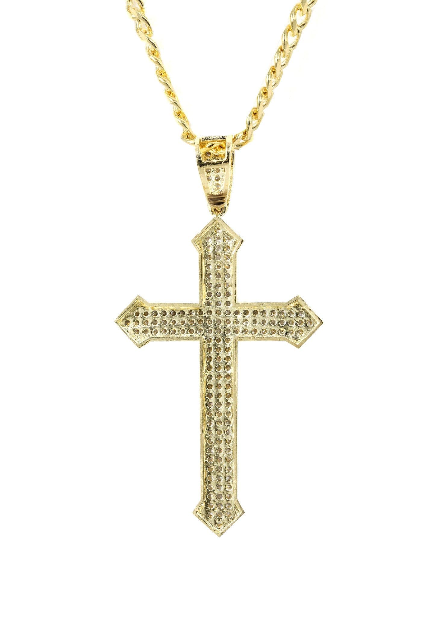 10K Yellow Gold Cross Necklace | Appx. 22.2 Grams - Image 3