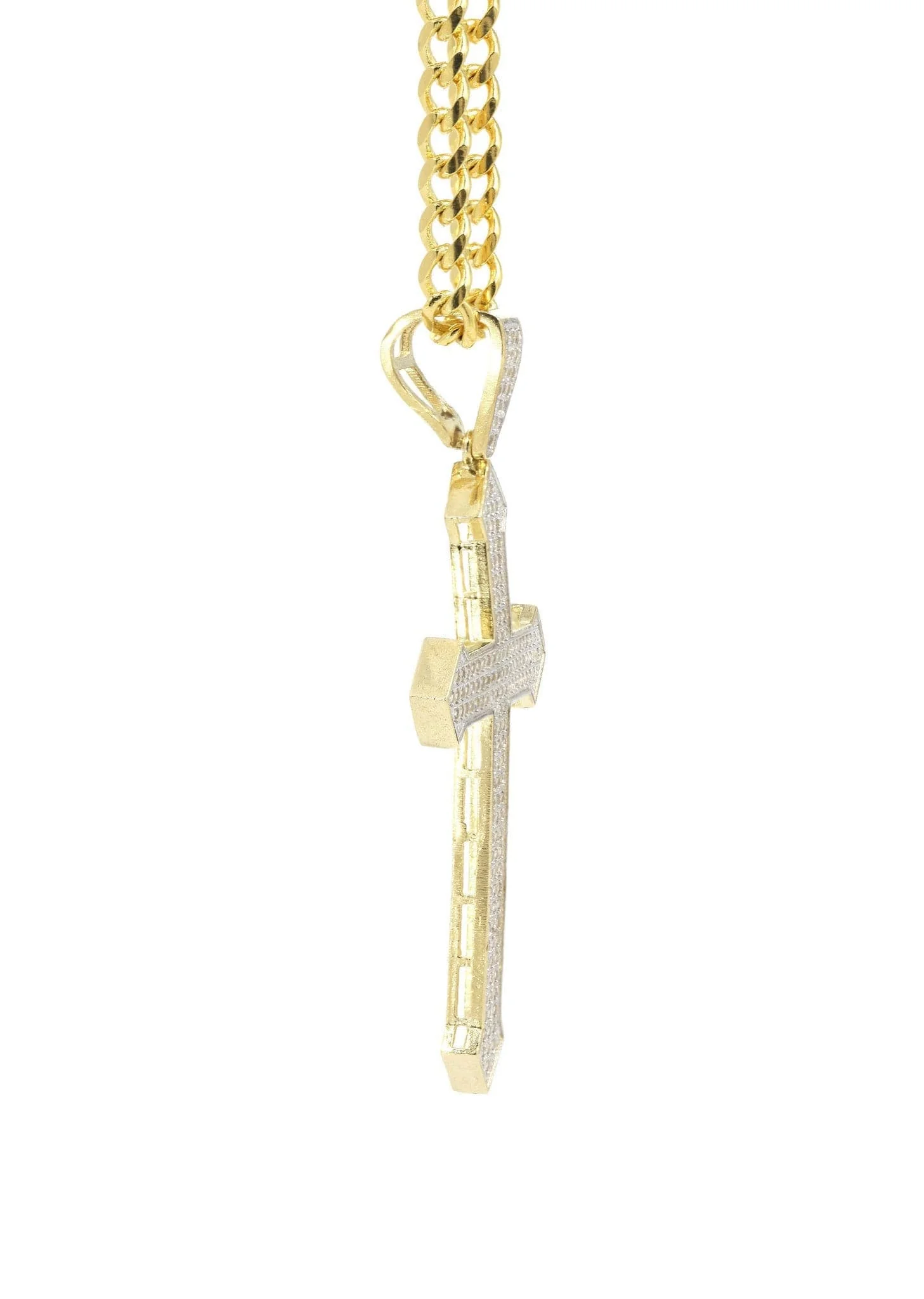 10K Yellow Gold Cross Necklace | Appx. 22.2 Grams - Image 4