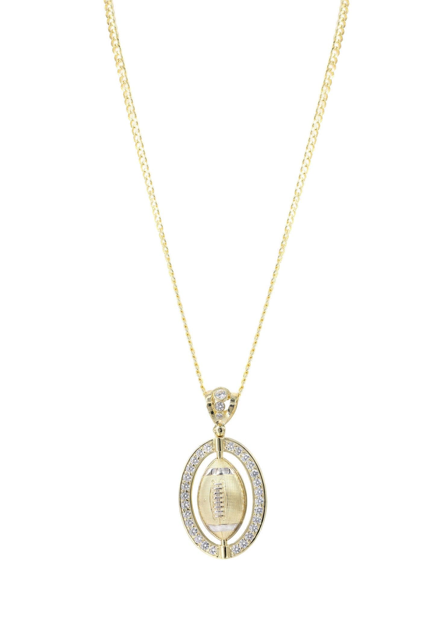 10K Yellow Gold Football Necklace | Appx. 43.1 Grams - Image 5